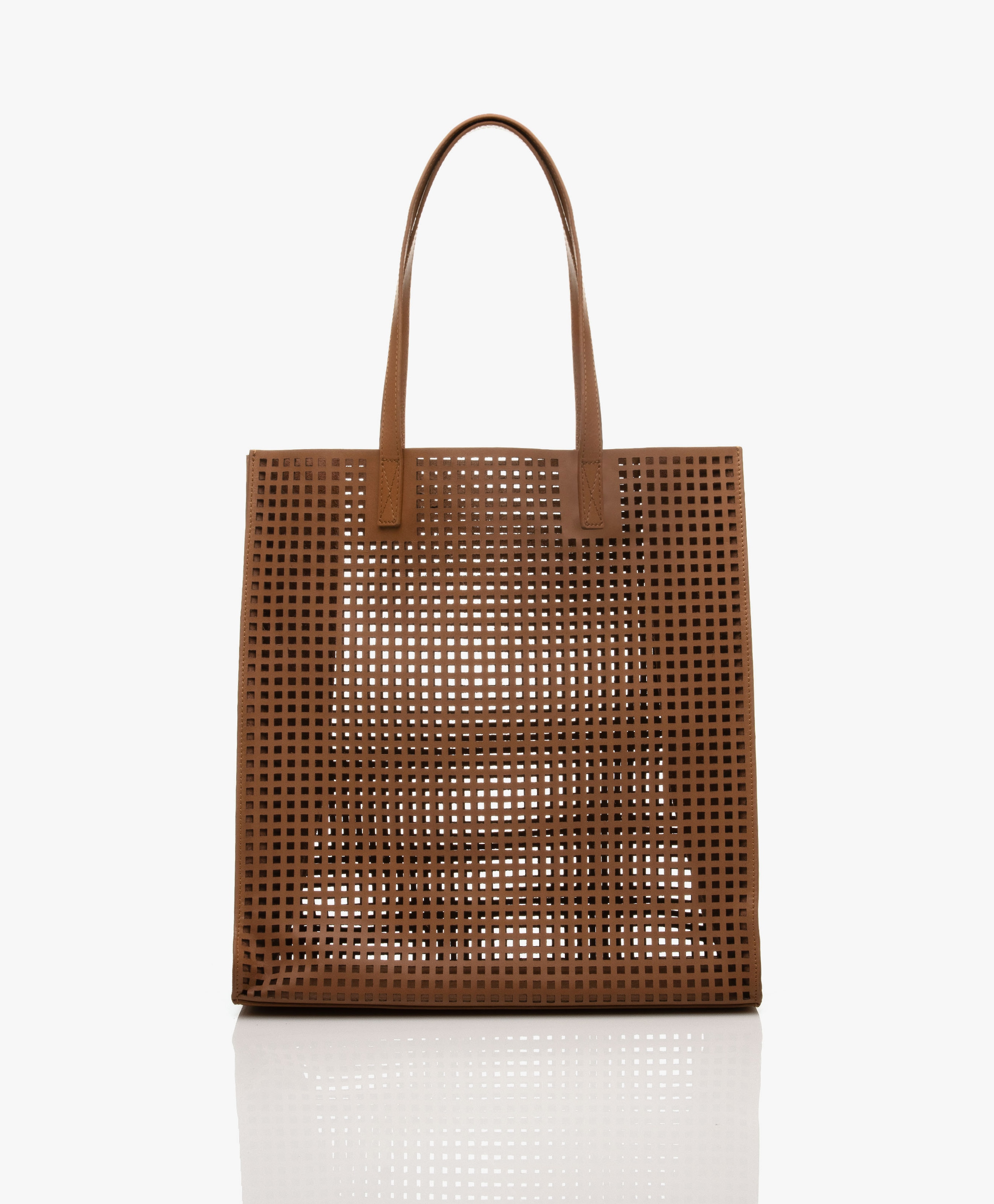 Leather Cut-out Shopper Bag