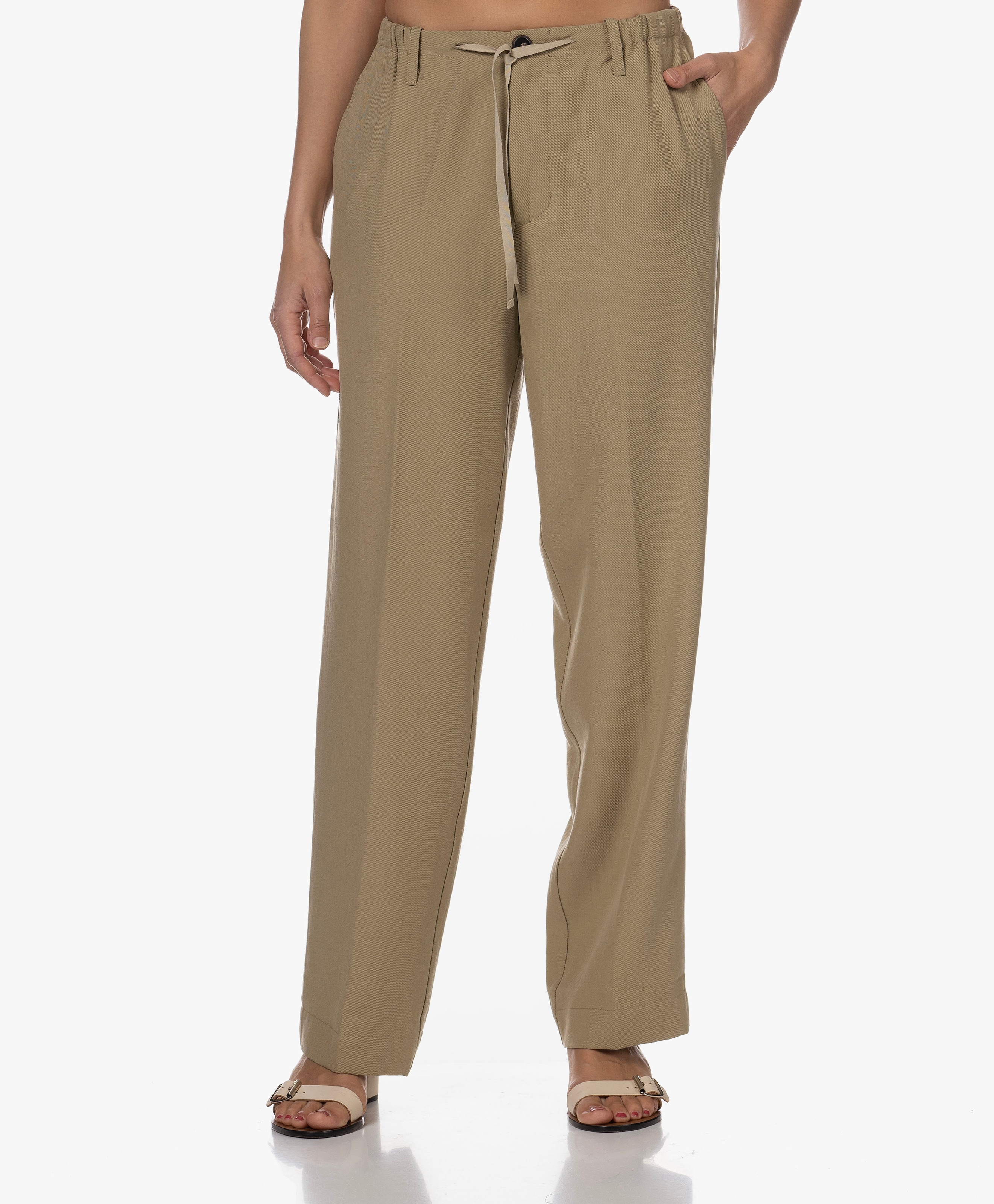 Twill Lyocell Wijde Broek