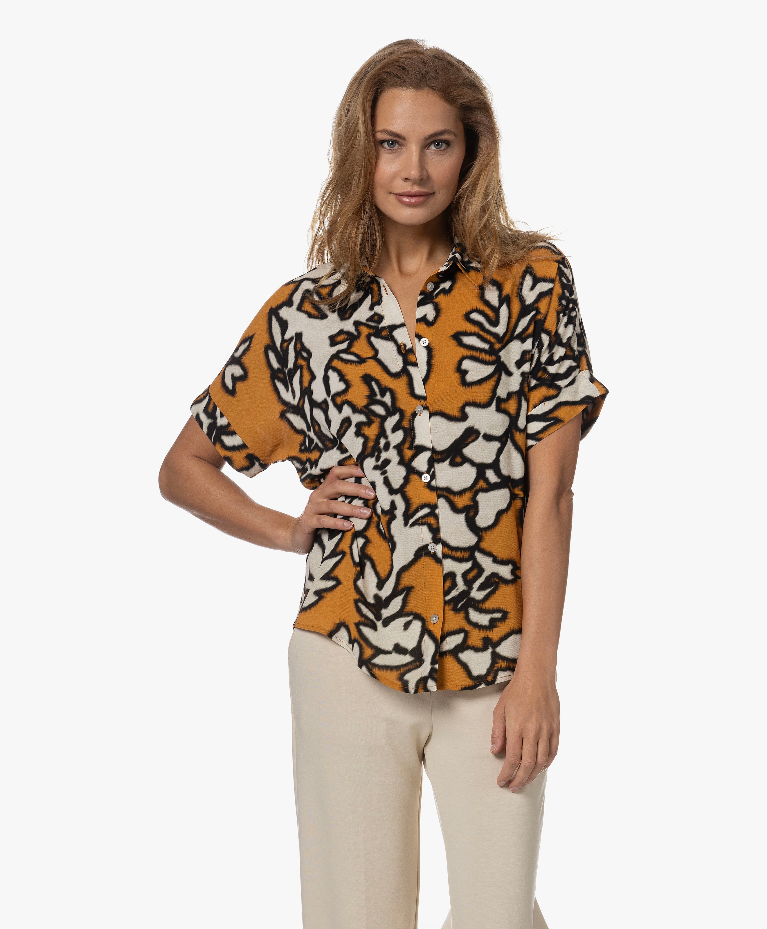 Guus Geprinte Blouse