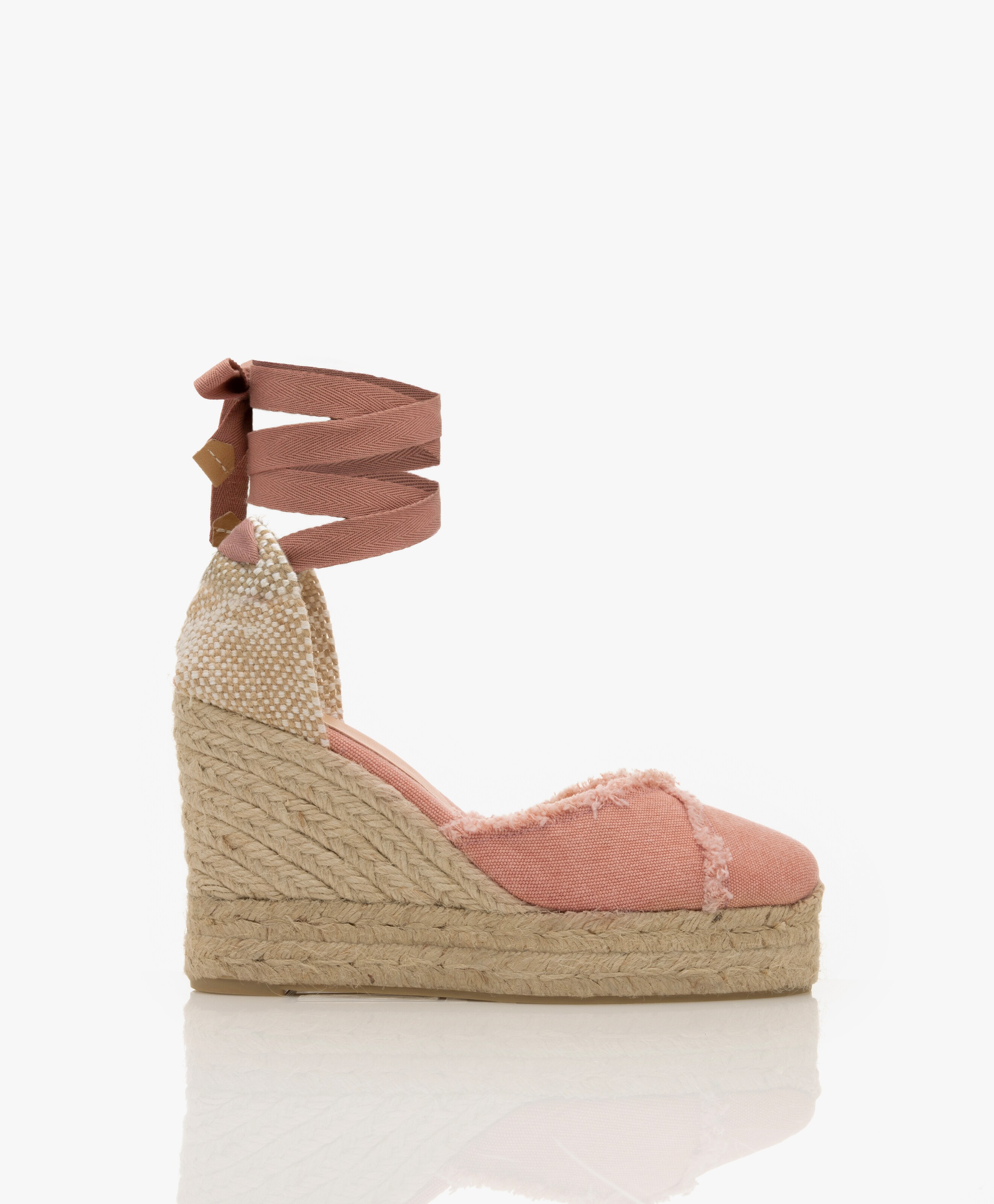 Clarina Raw Edge Sleehak Espadrilles