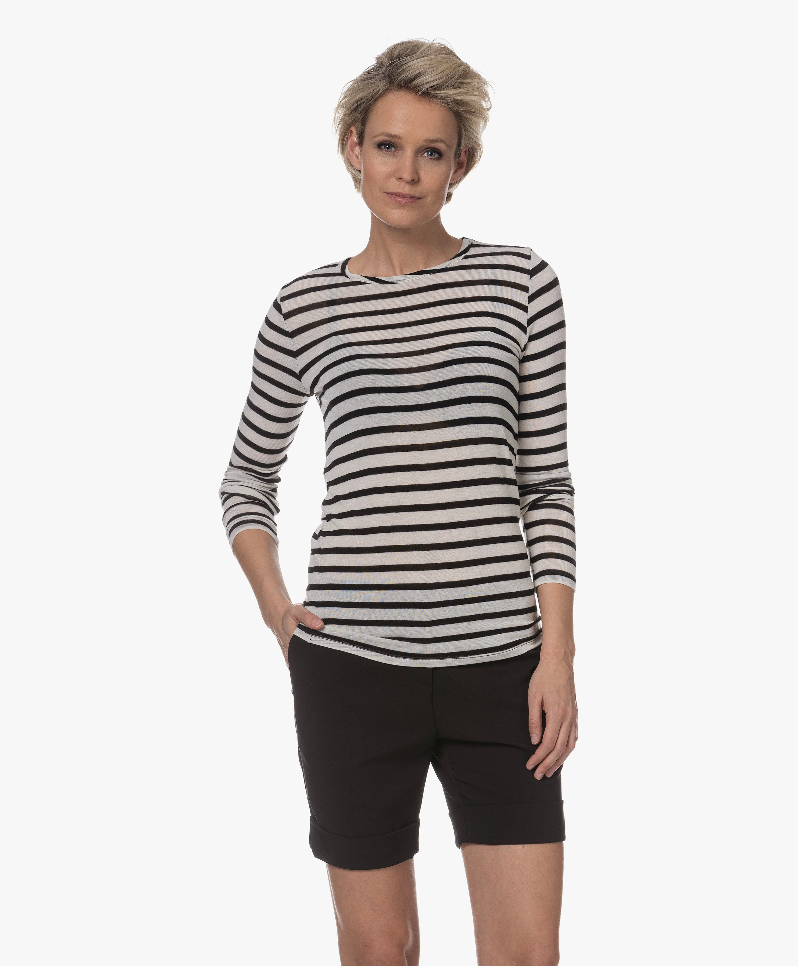 Thyra Gestreepte Wolmix Longsleeve