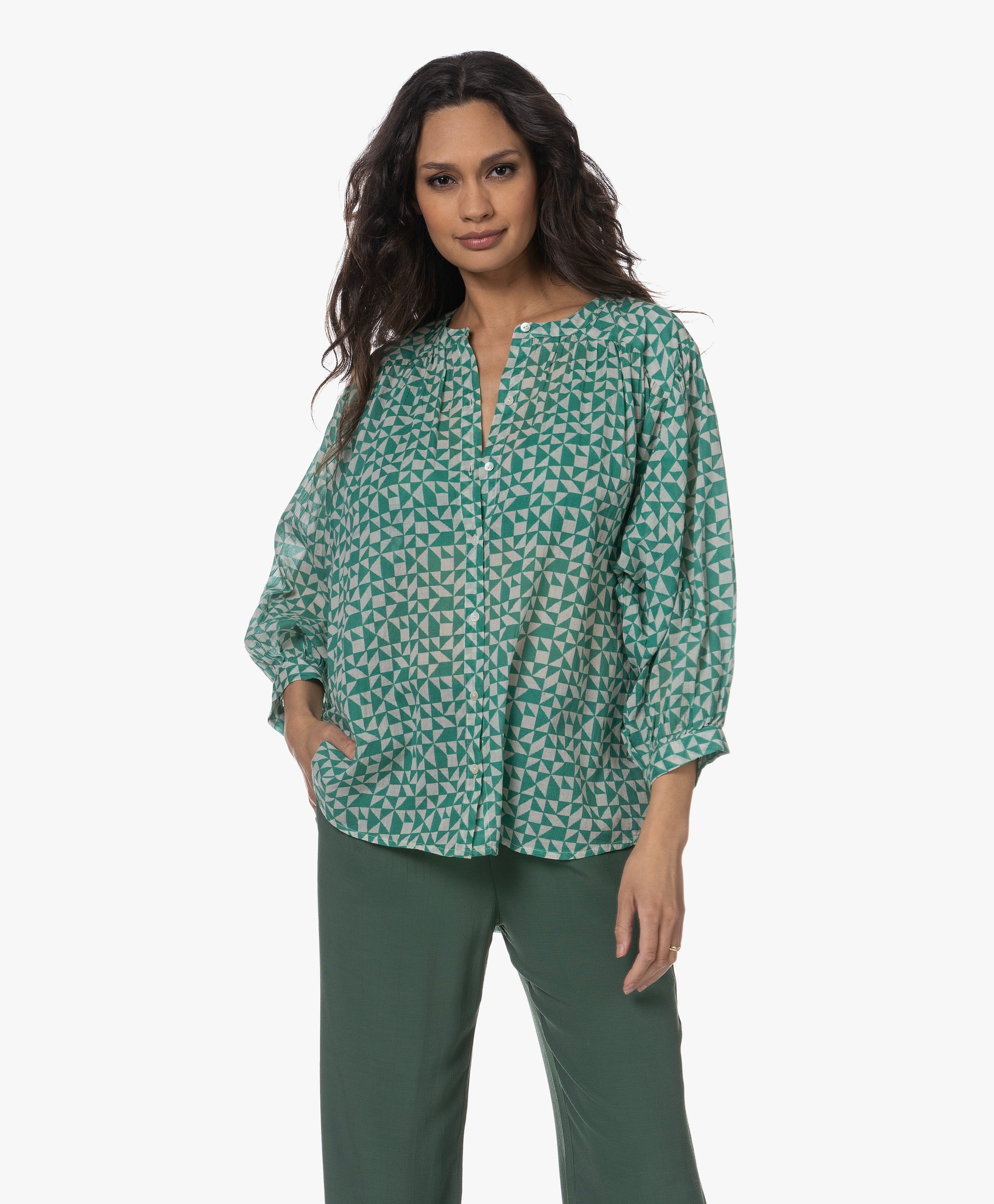 Lucy Graphic Print Blouse