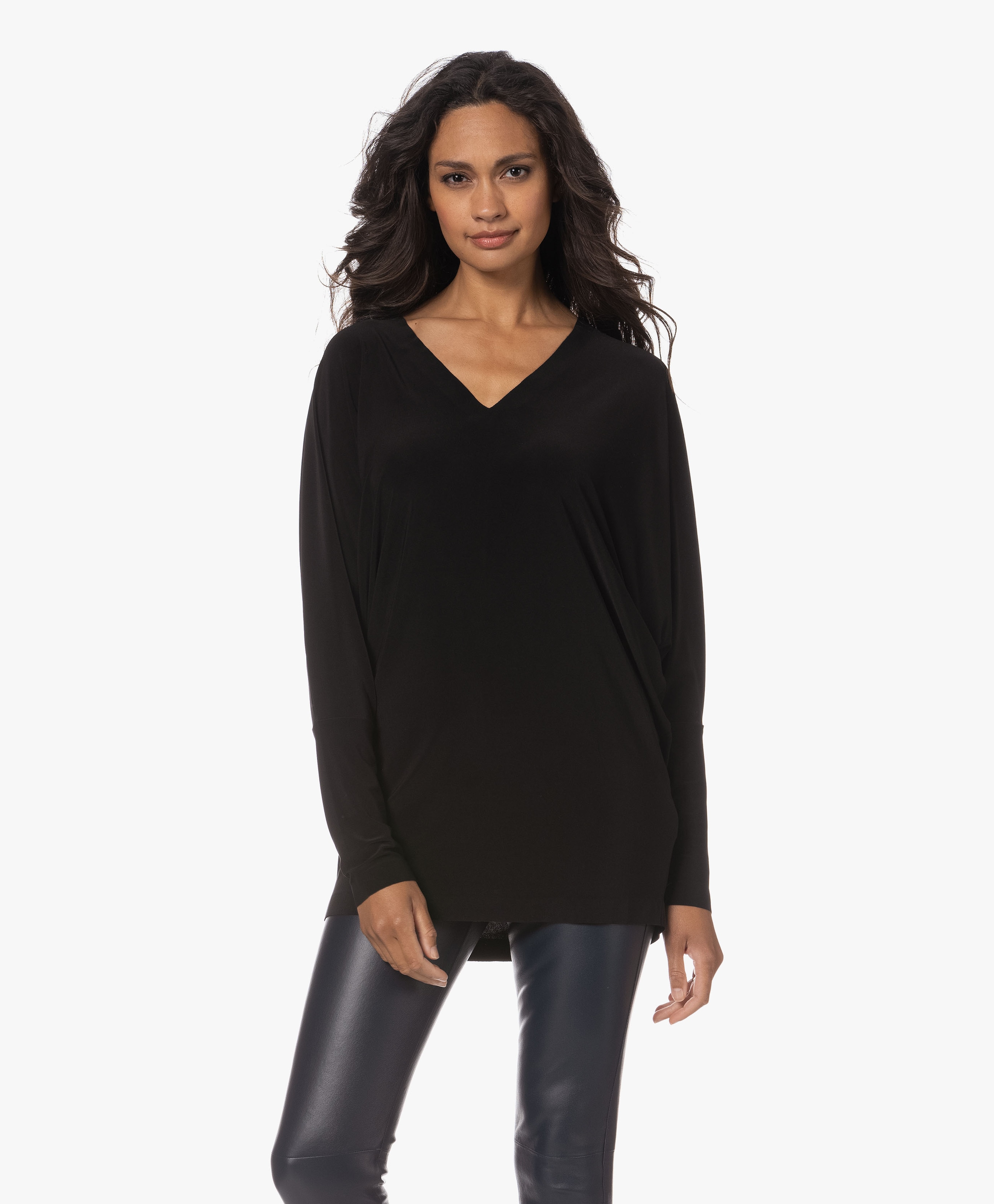 Long Sleeve V-neck Dolman Top