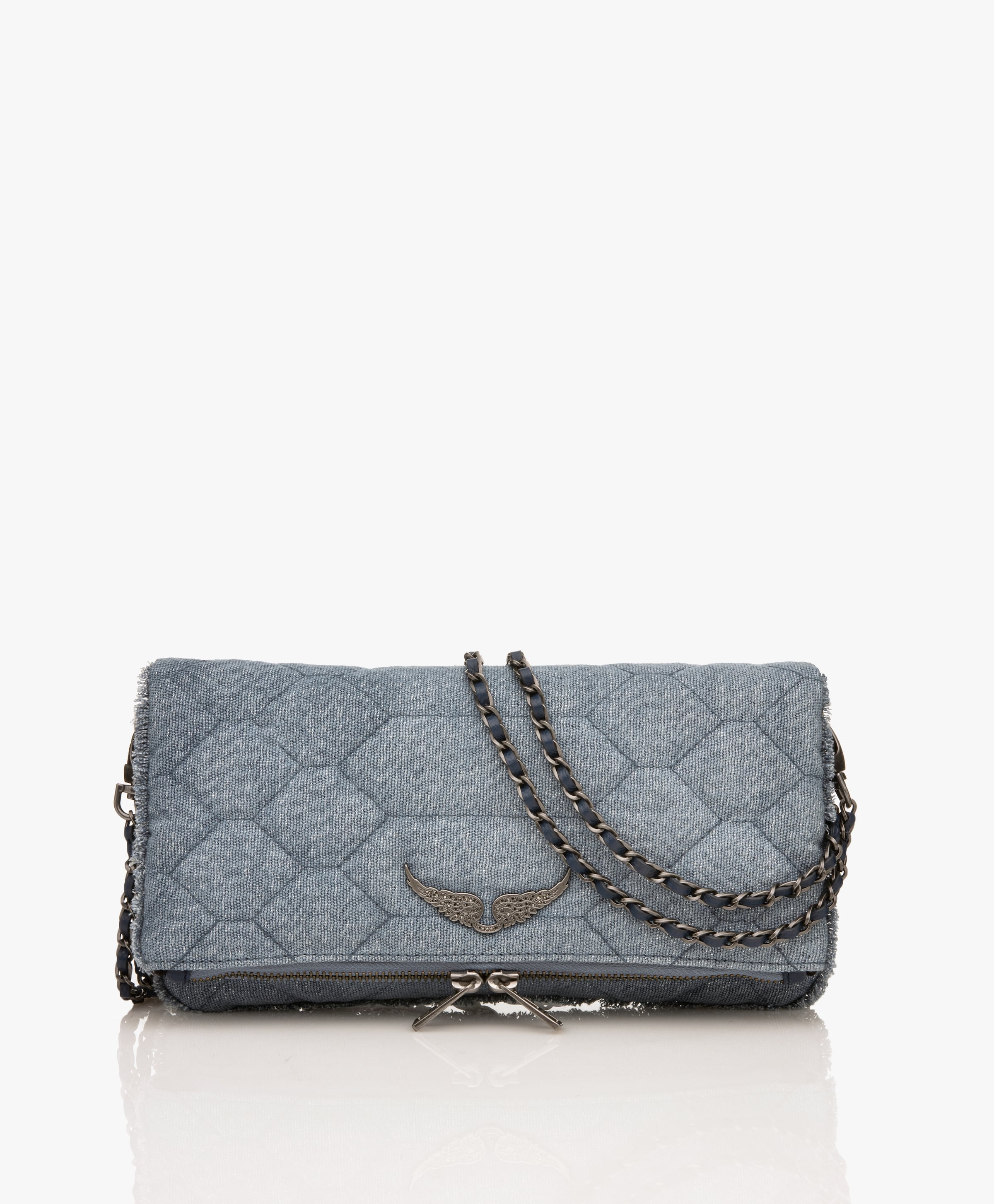 Rock XL Glitter DenimSchoulder Bag Clutch