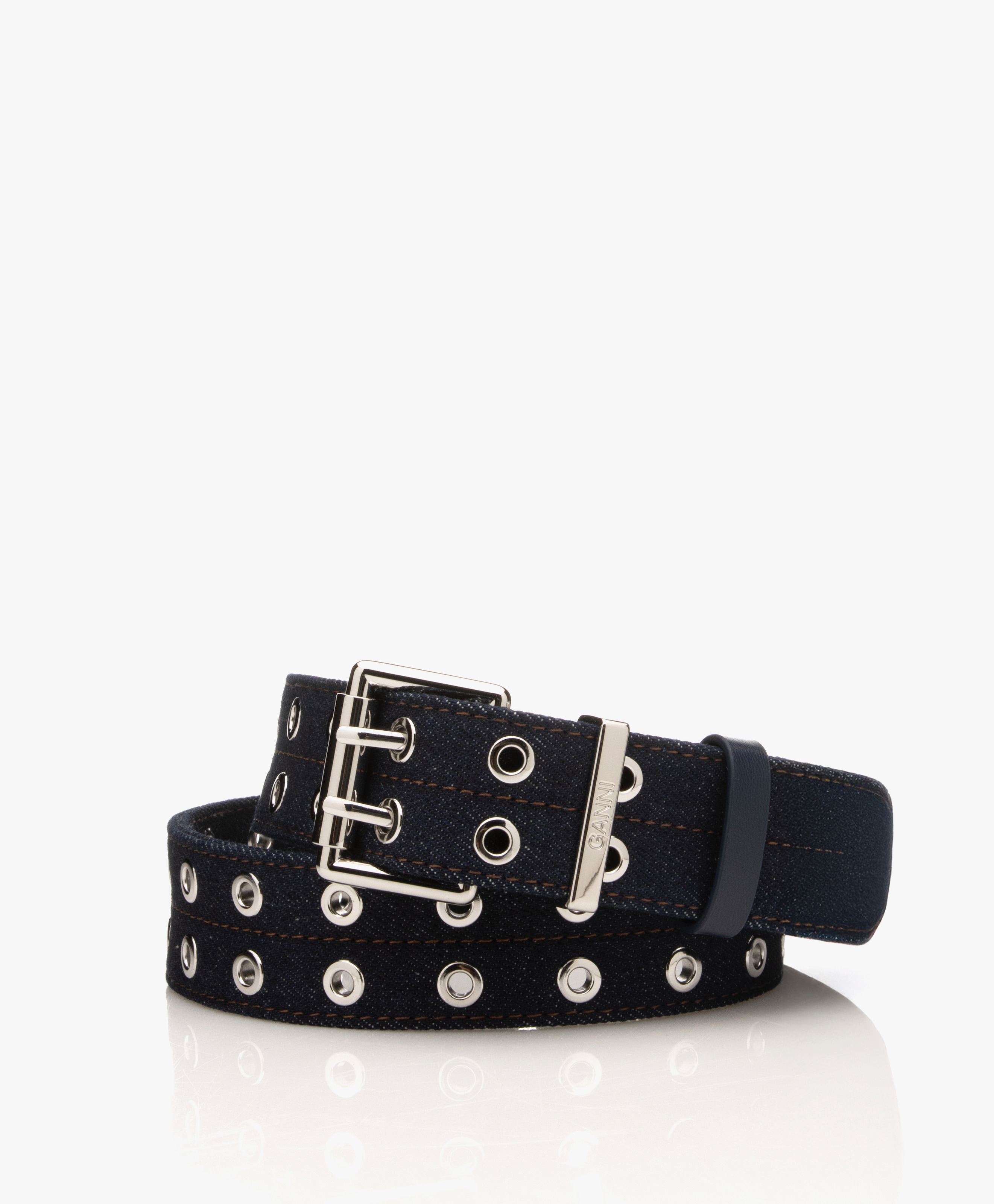 Denim Double Eyelet Riem