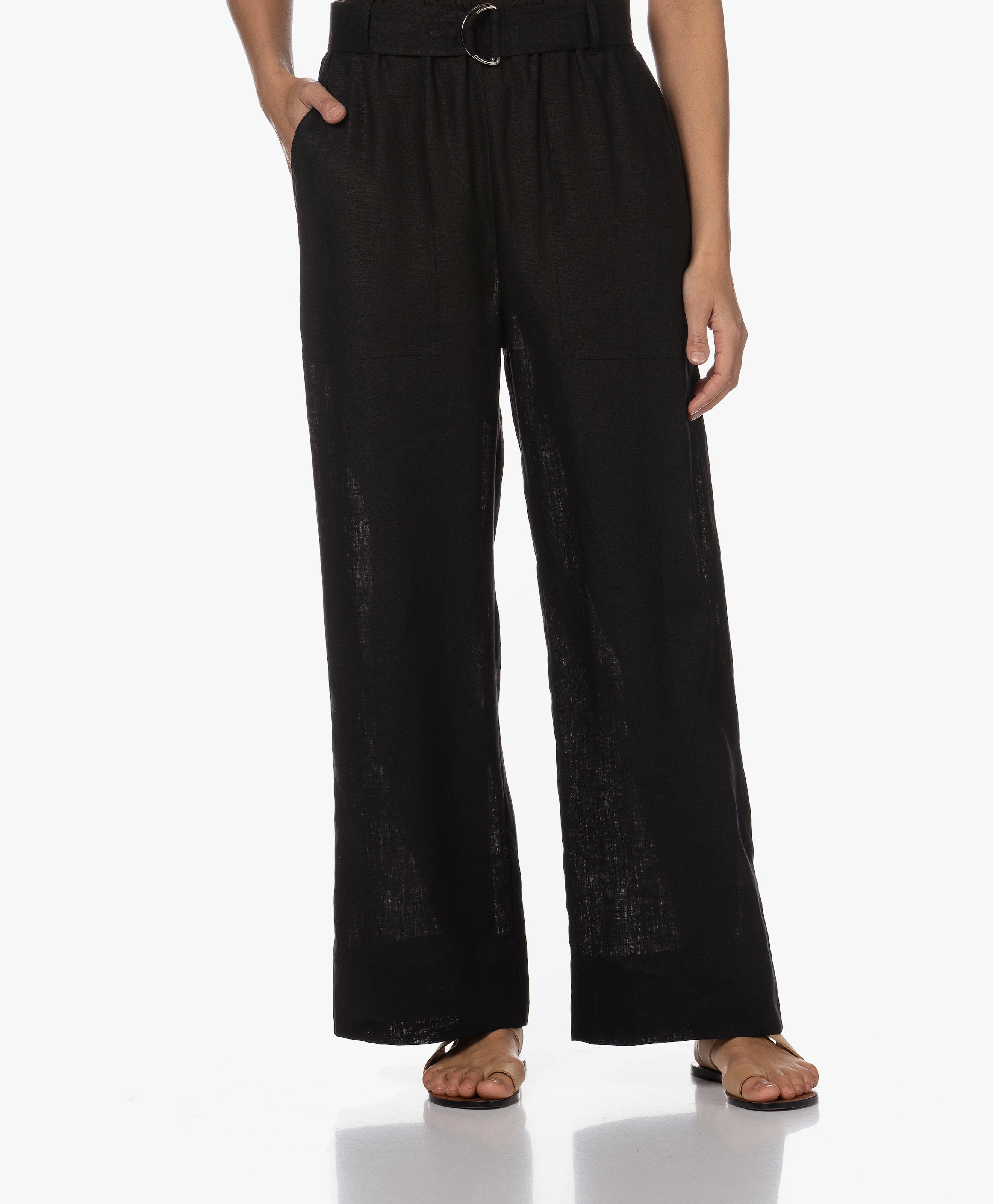 Linnen Broek Met Ceintuur