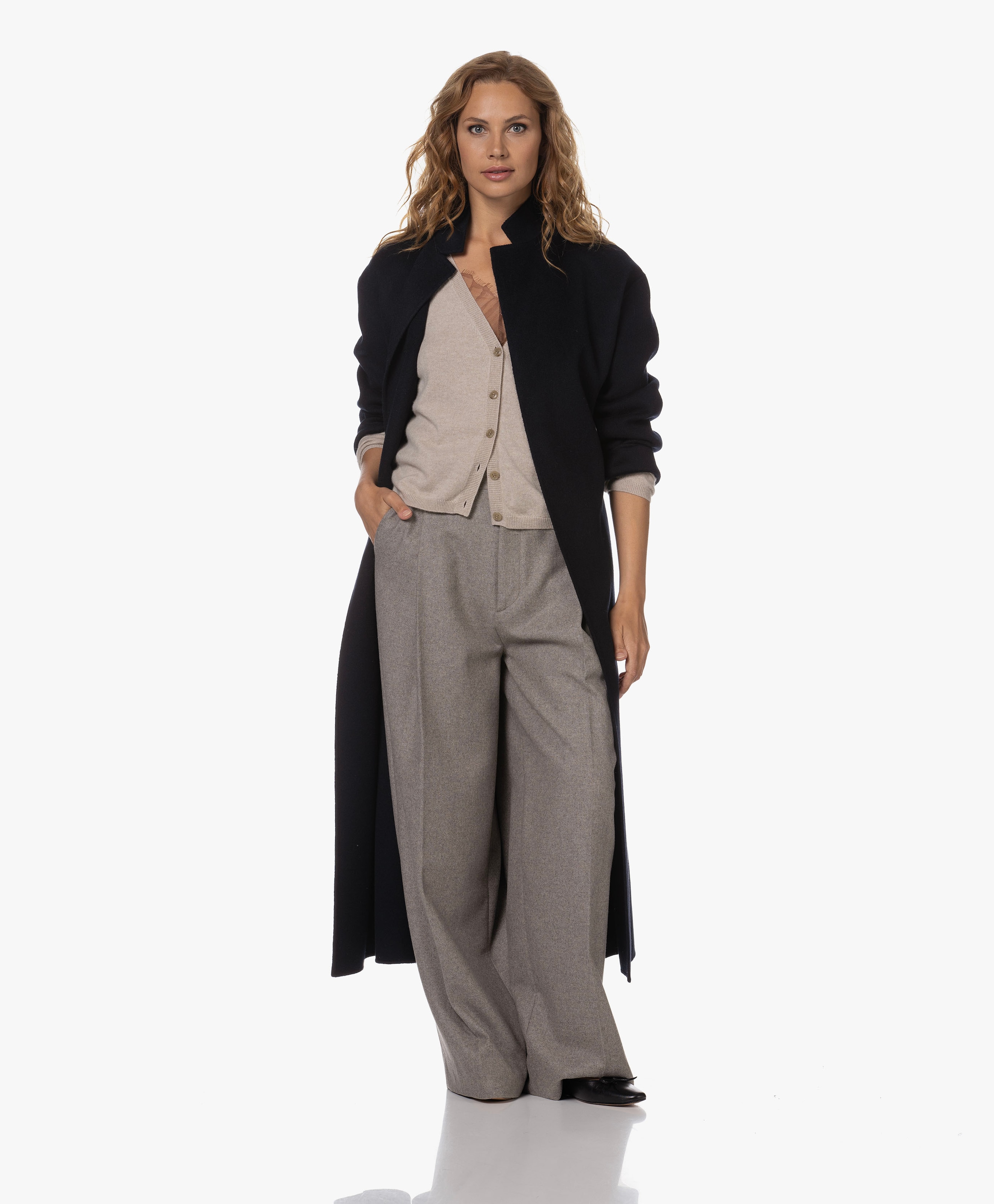 Alexa Cashmere Blend Woolen Coat