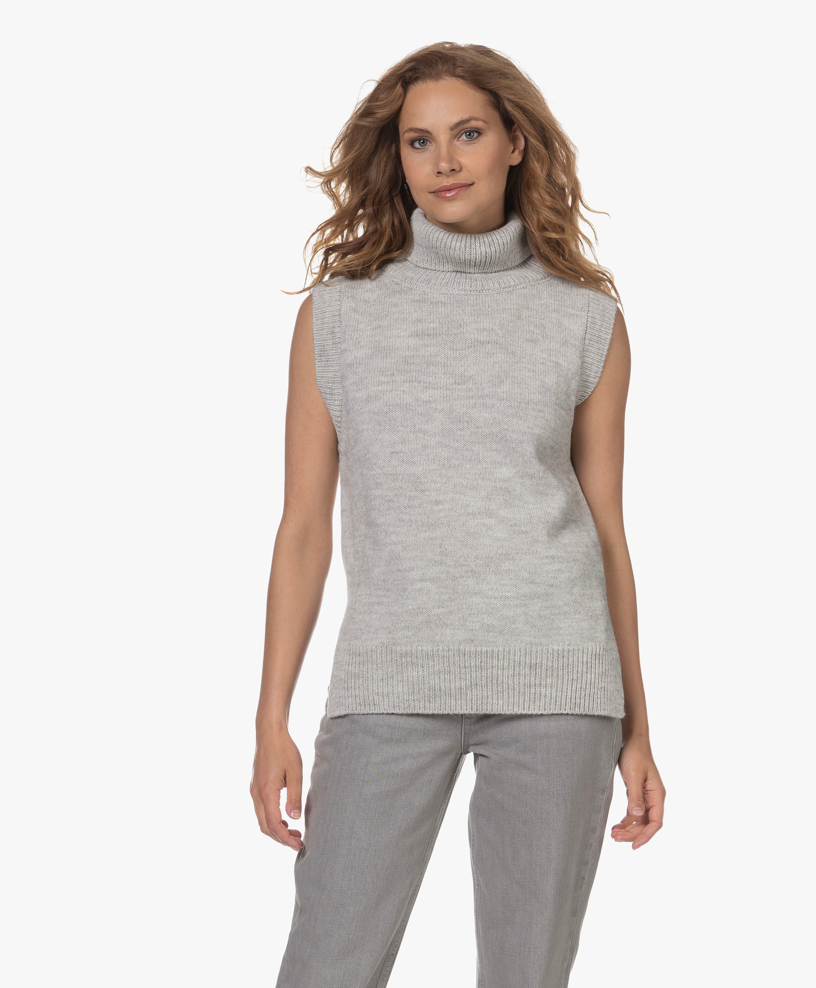 Fiji West Sleeveless Turtleneck Sweater