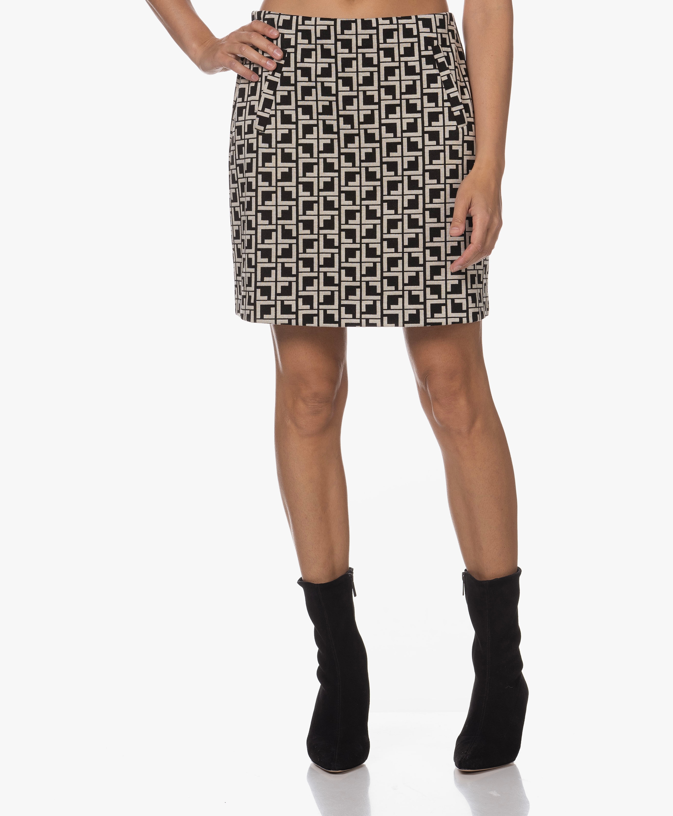 Mini Rok met Geometrische Print