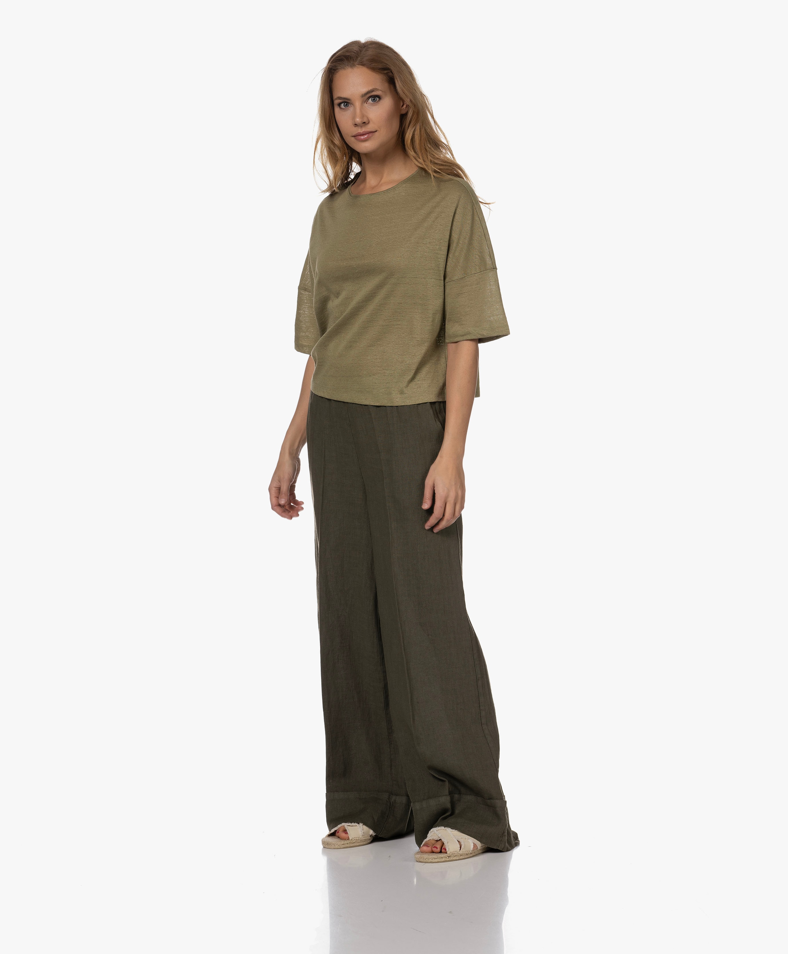 Kusia Boxy Linnen T-shirt