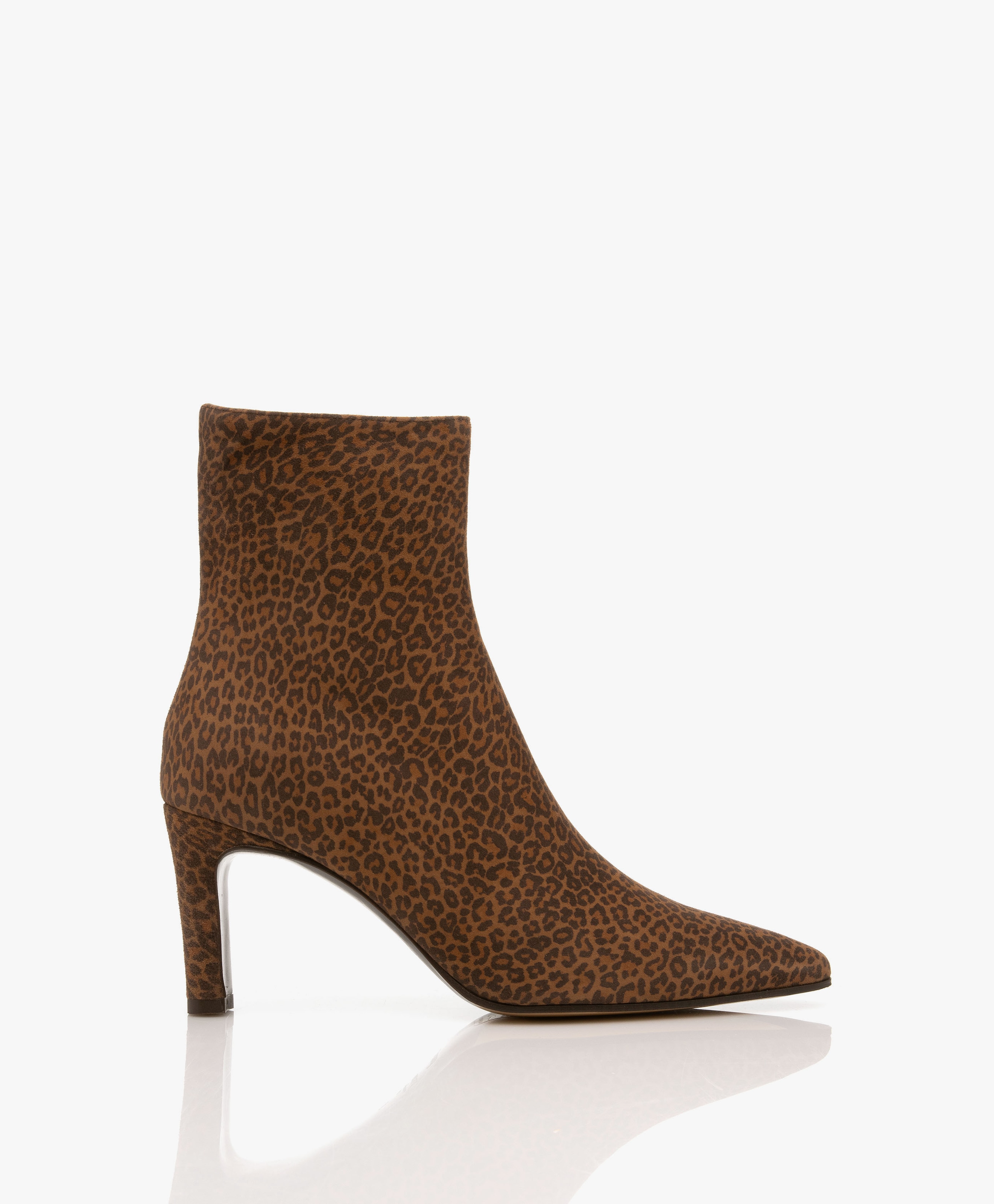 Ocelot Suede Print Ankle Boots