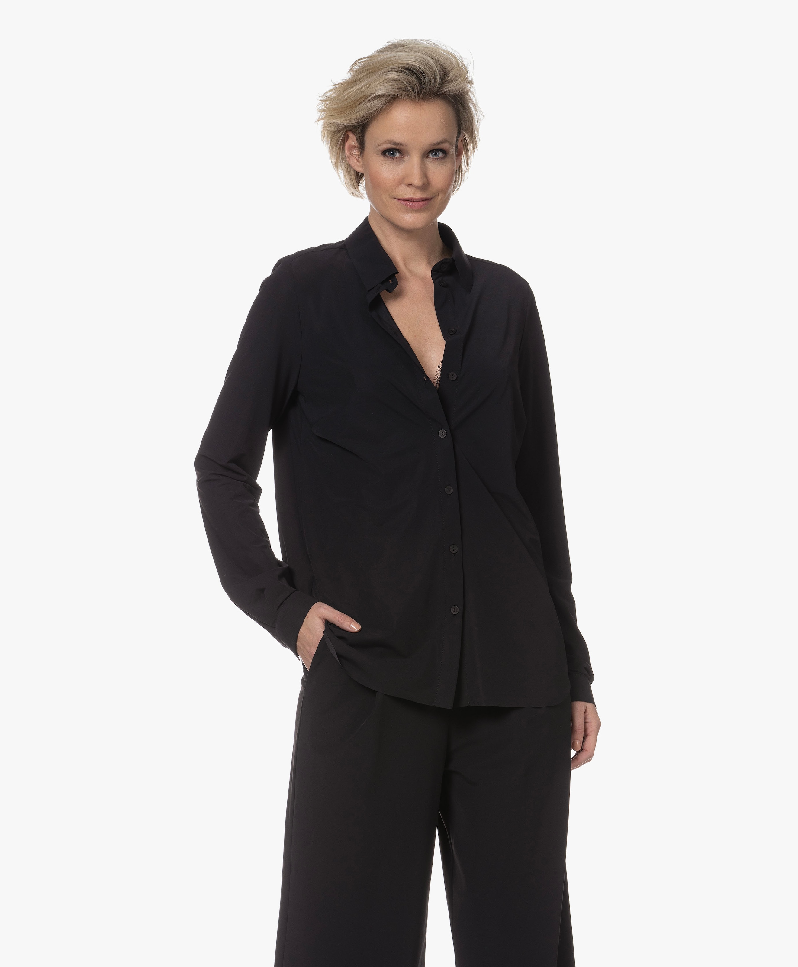 Miya Loose-fit Travel Jersey Blouse