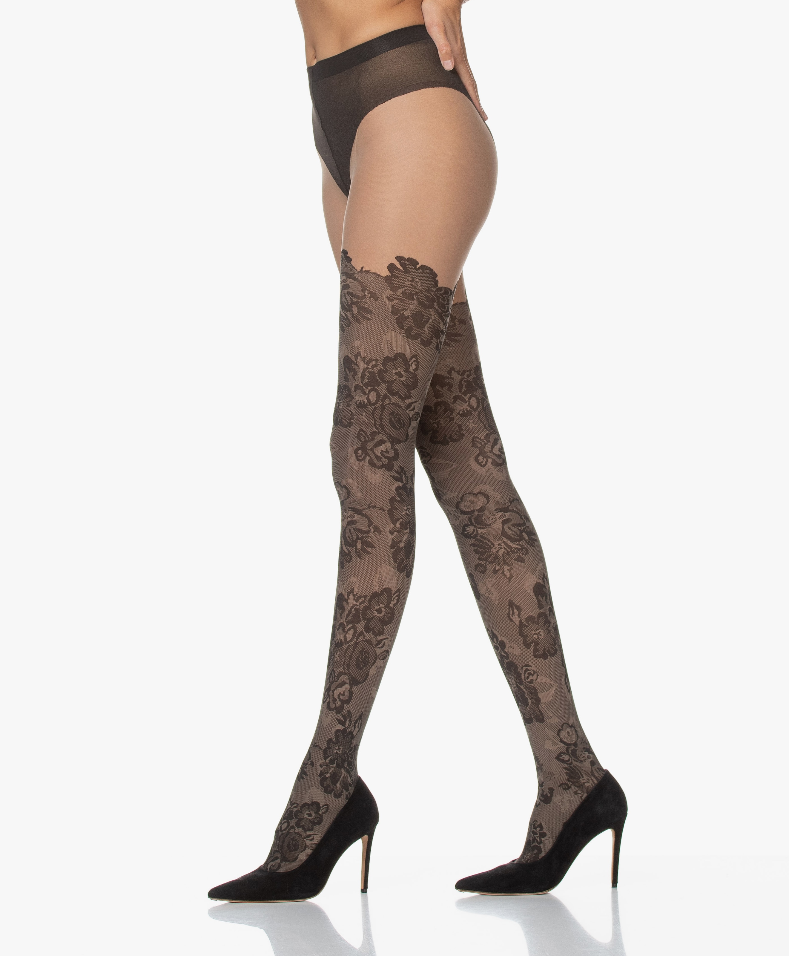 Tatum Floral Design Tights