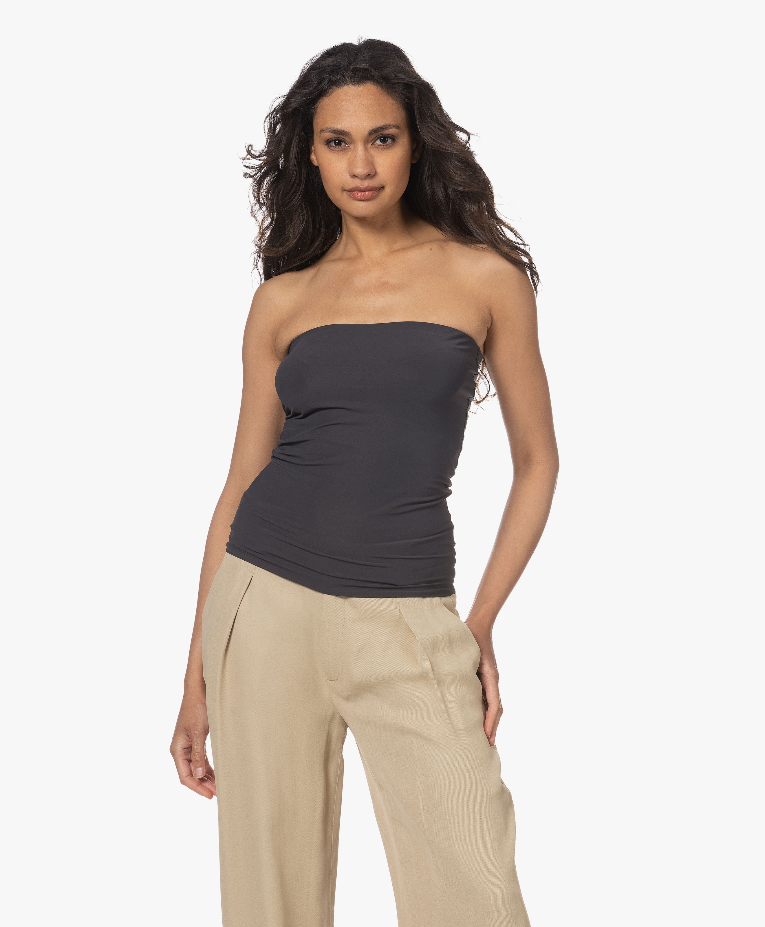 Bumpy Strapless Travel Jersey Top