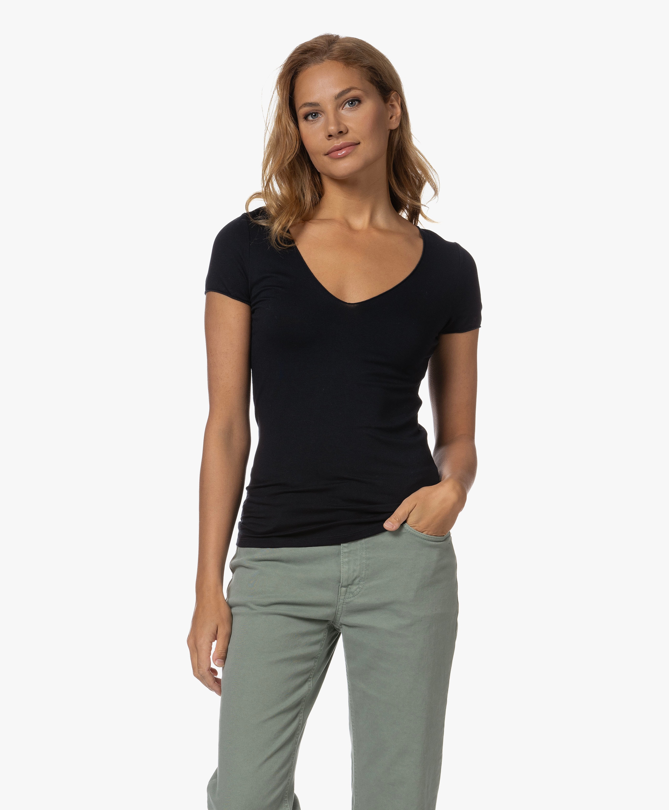 Superwashed V-Hals T-shirt