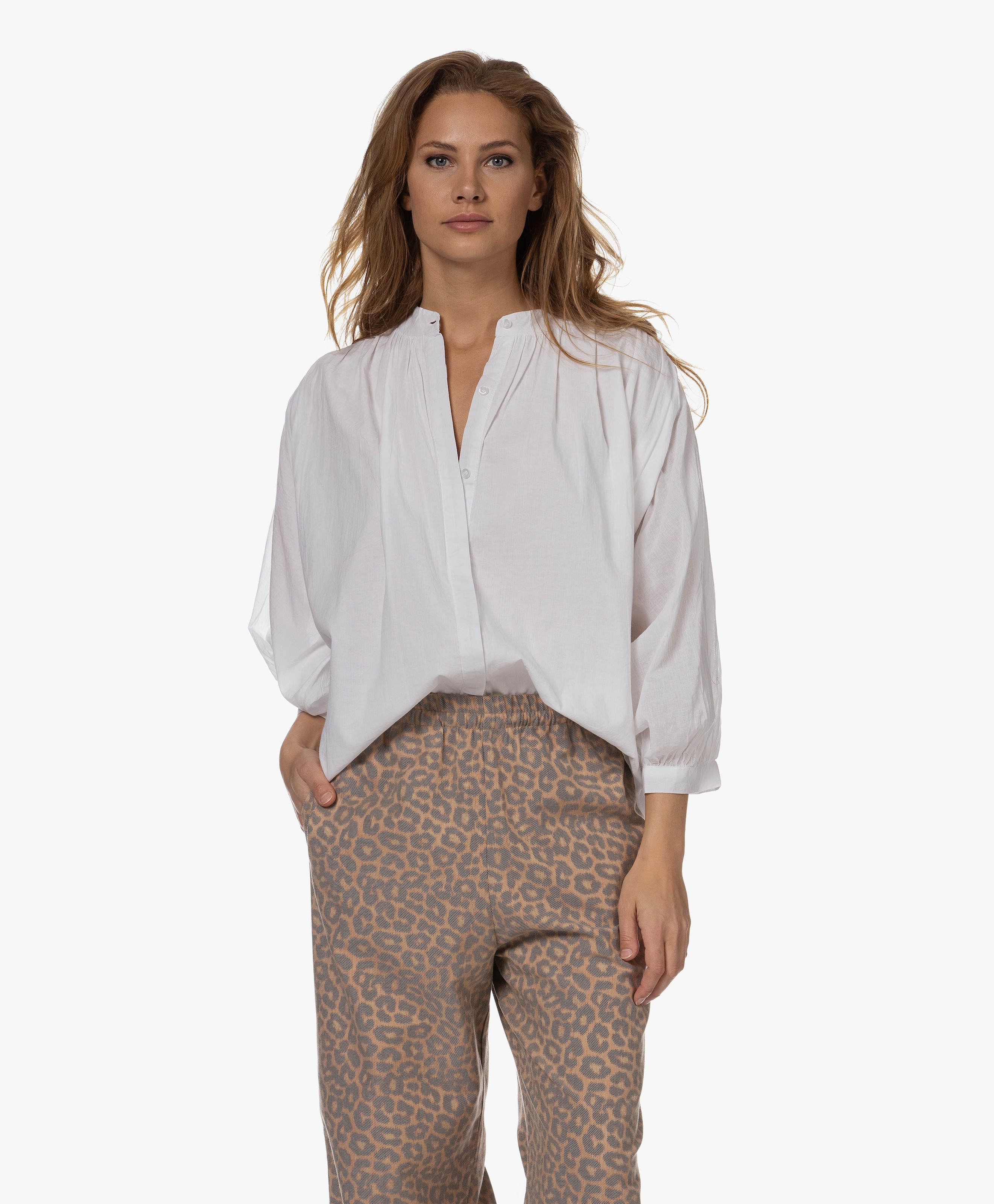 Katoenen Balloon Blouse