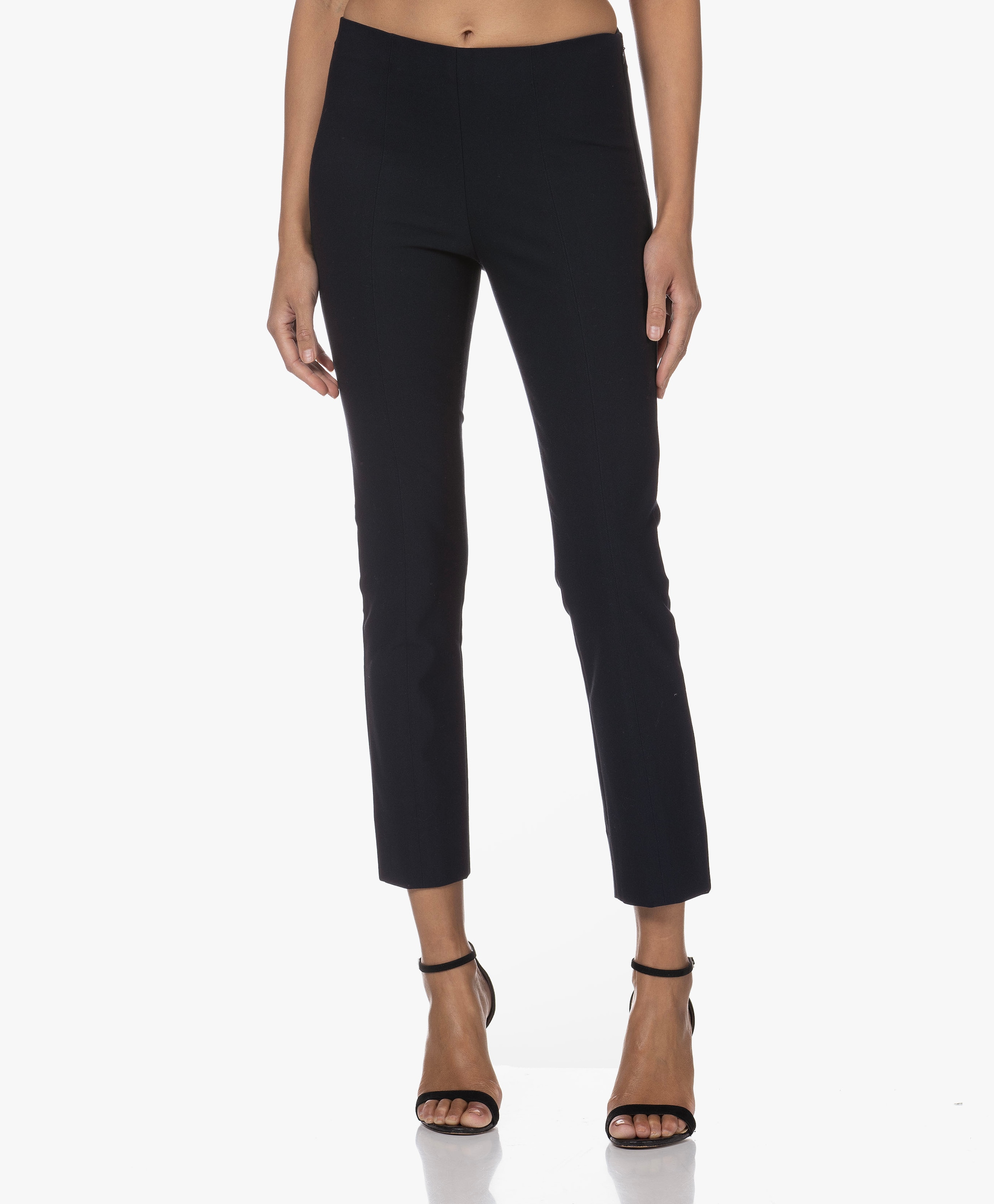Stitch Front Seam Slim-fit Stretch Pants
