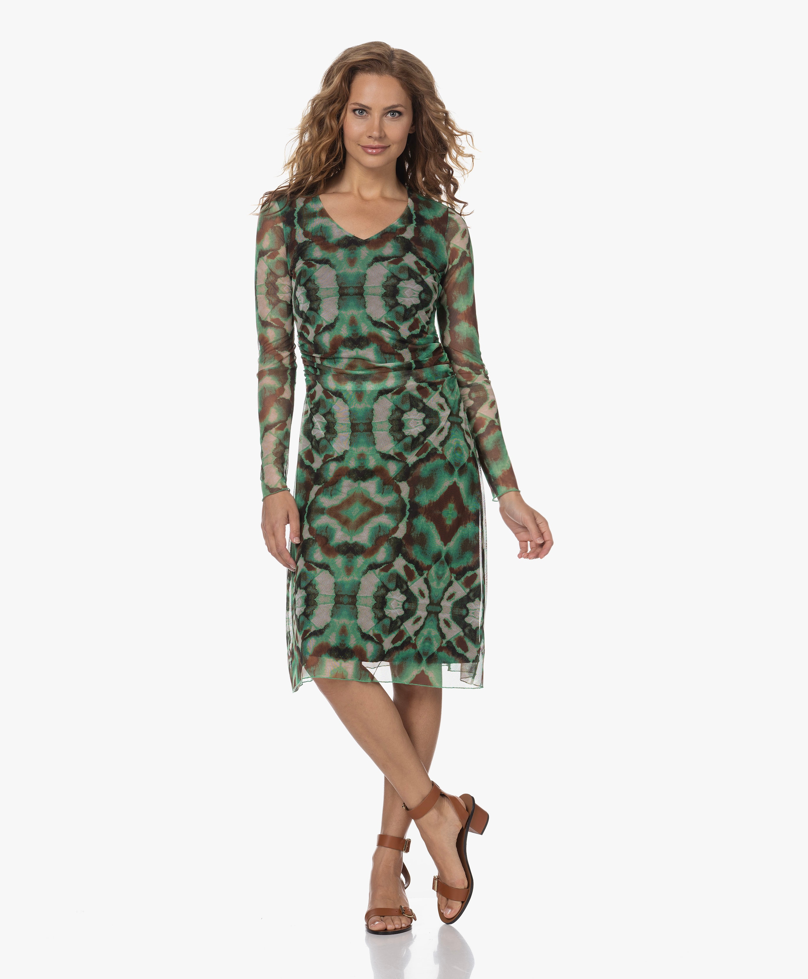 Maxime Mesh Print Jurk