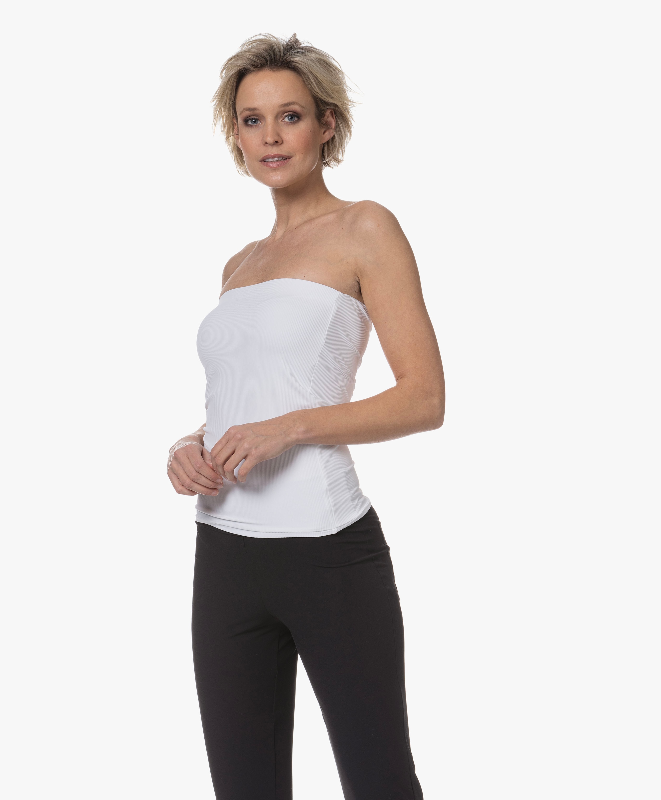Bumpy Strapless Travel Jersey Top