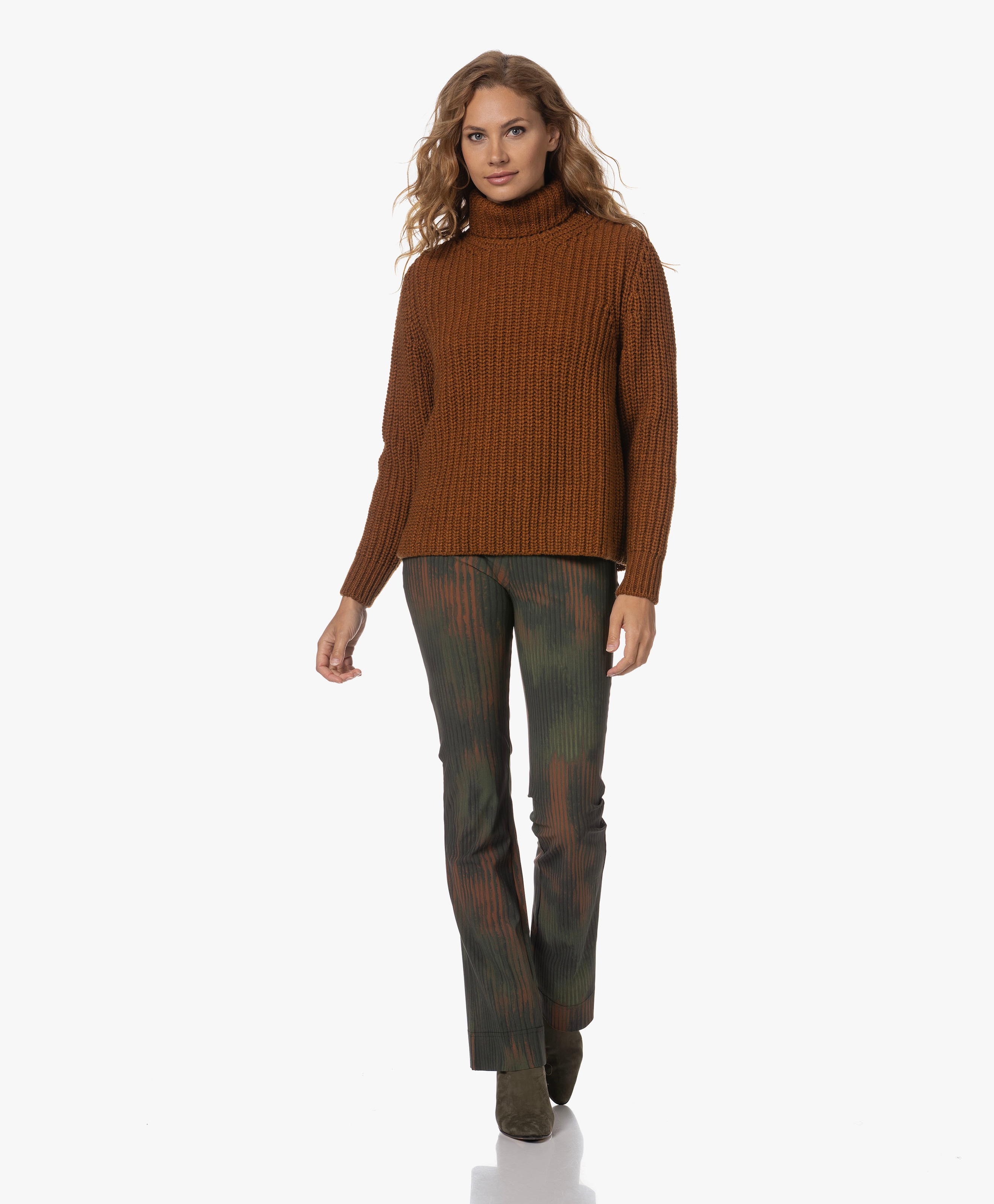 Zaya Flared Print Travel Jersey Broek