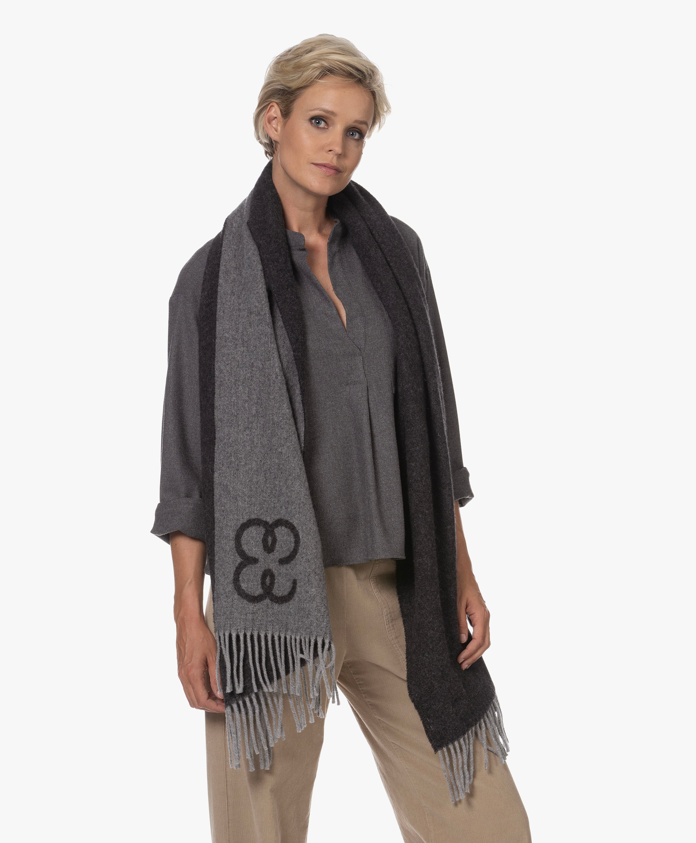 Monogram Wool-Cashmere Scarf