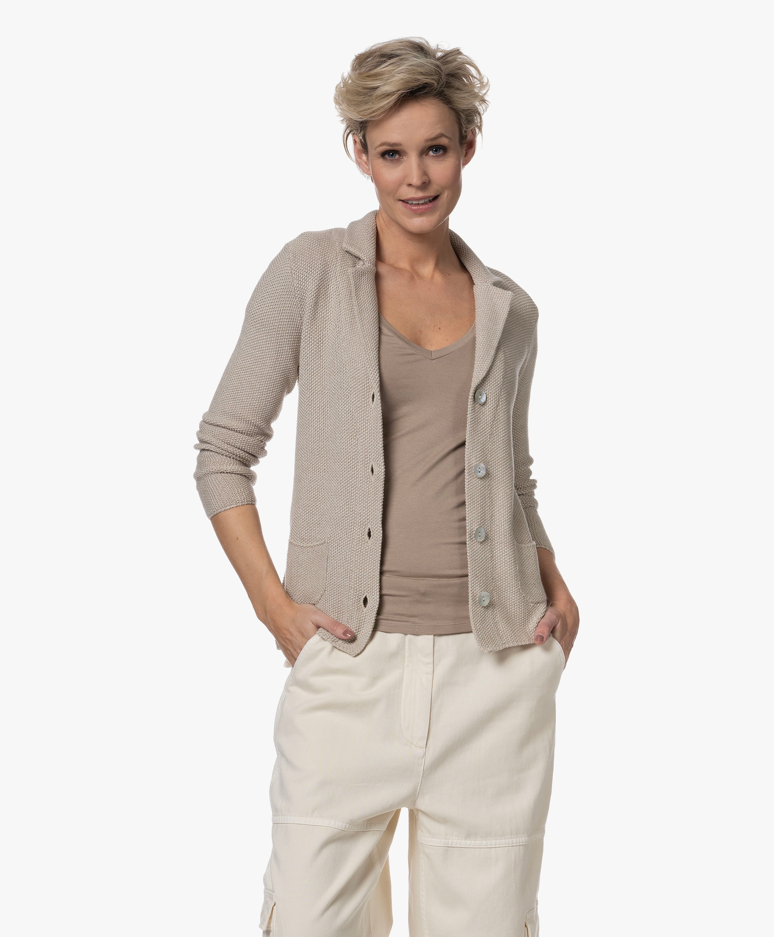 Eleven Moss Knitted Blazer