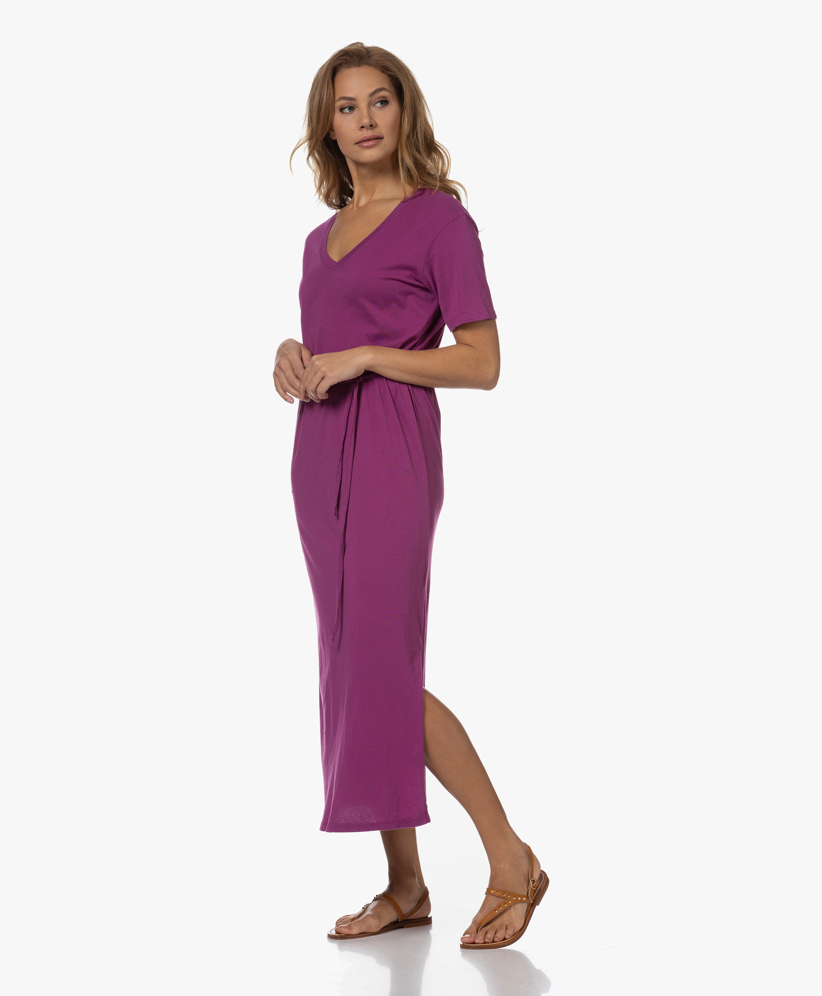 V-hals T-shirt Jurk