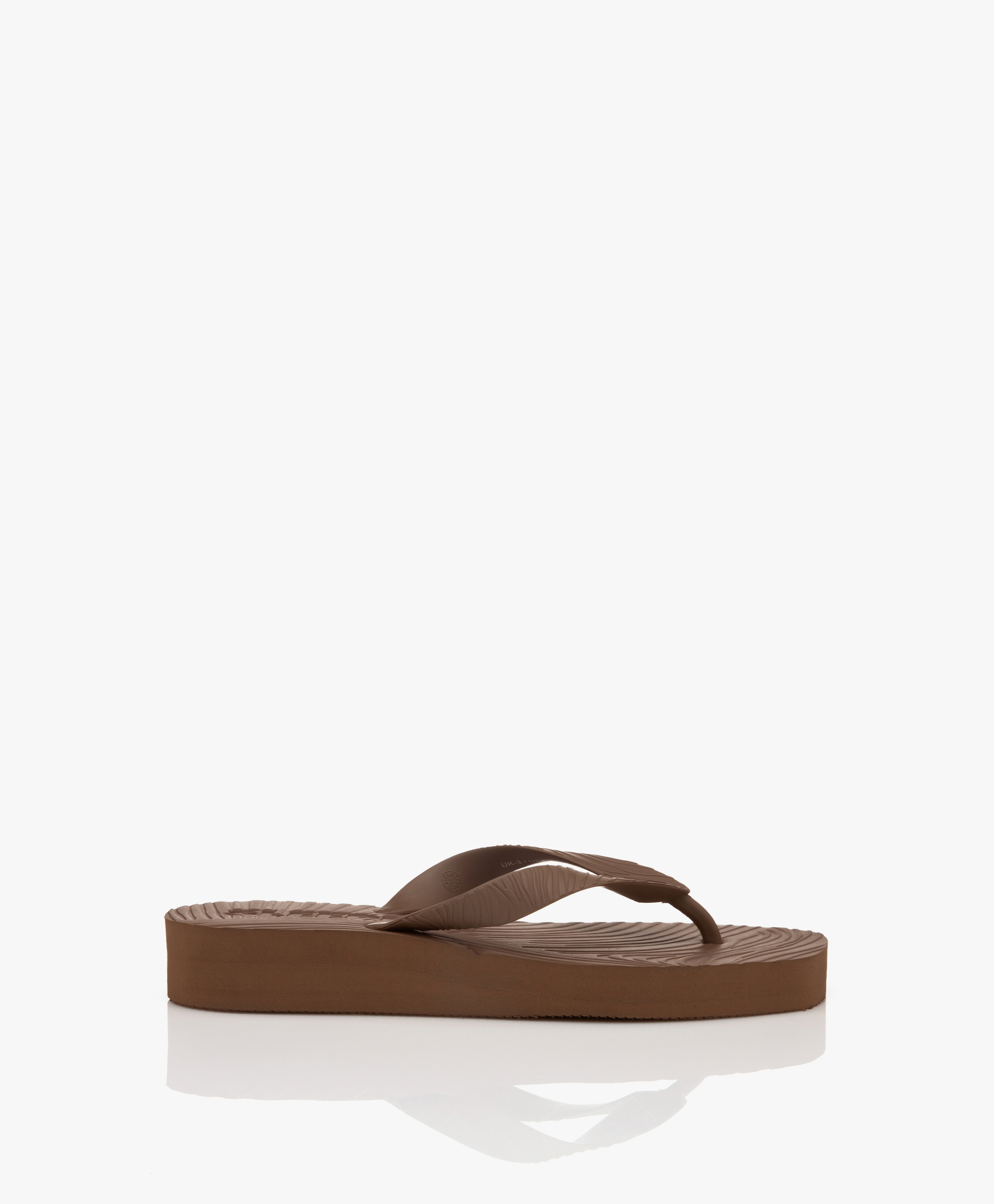 Tapered Platform Natural Rubber Flip Flops