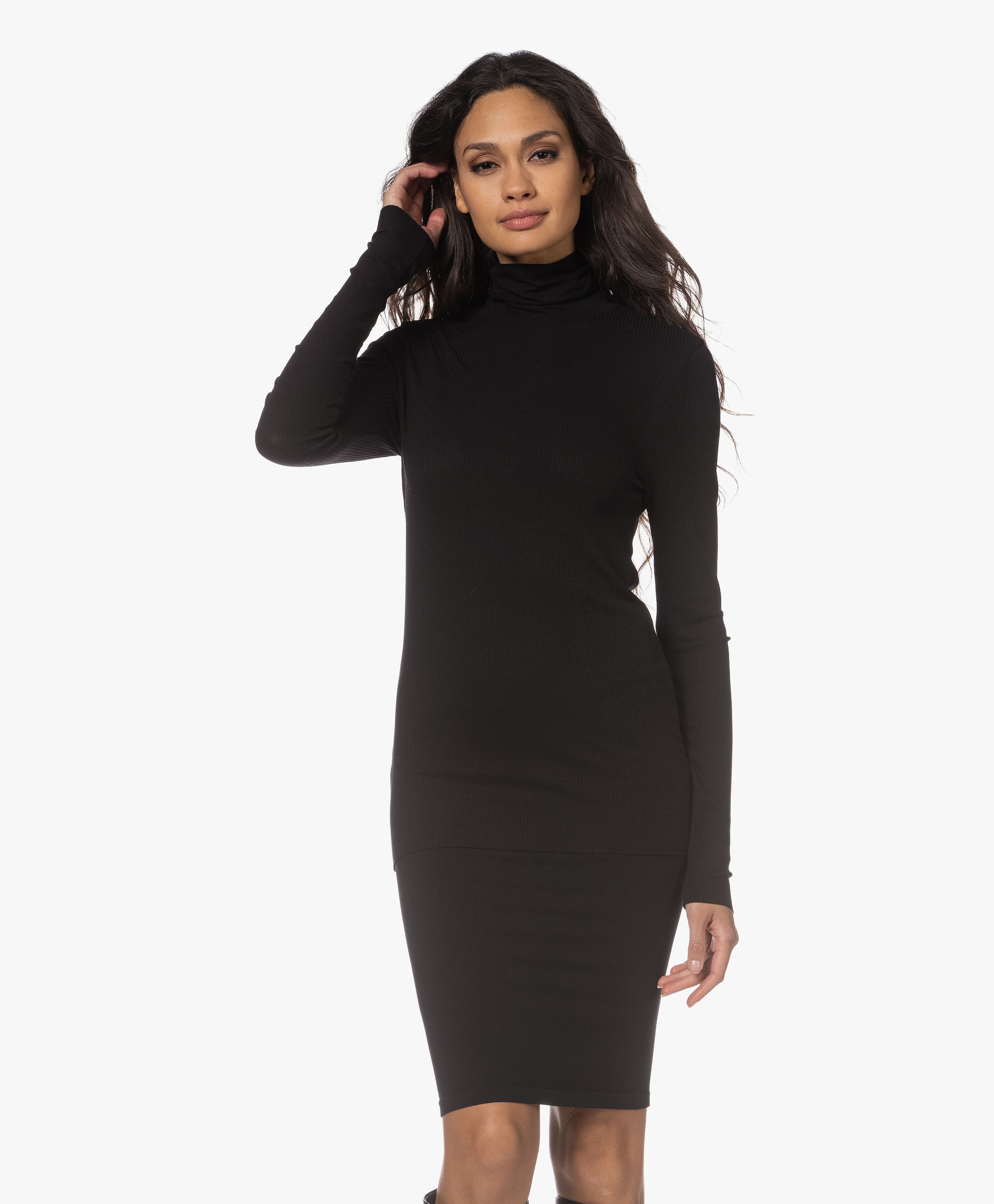 Nilah Viscose en Wol Colshirt