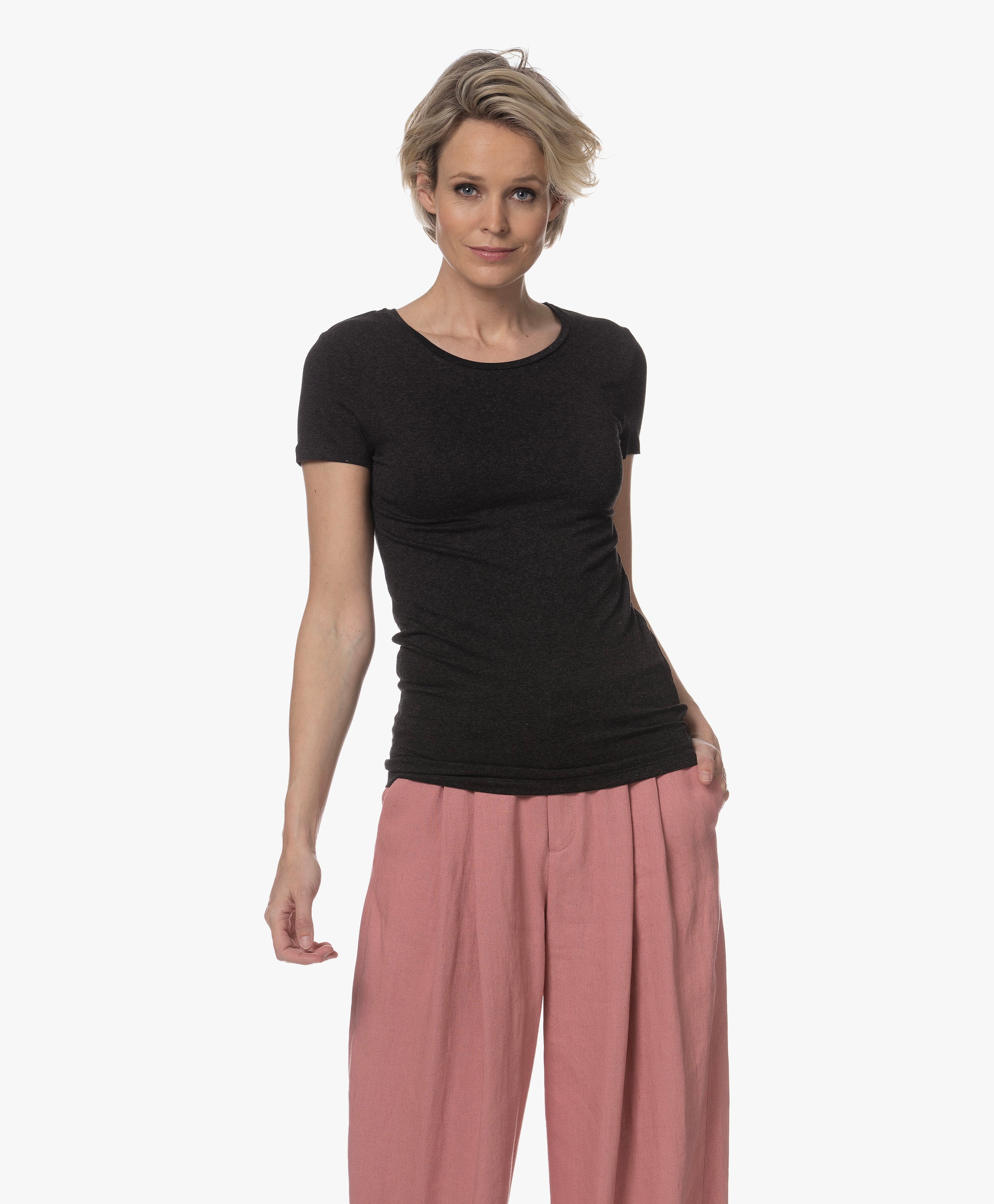 Slim-fit Viscose T-shirt