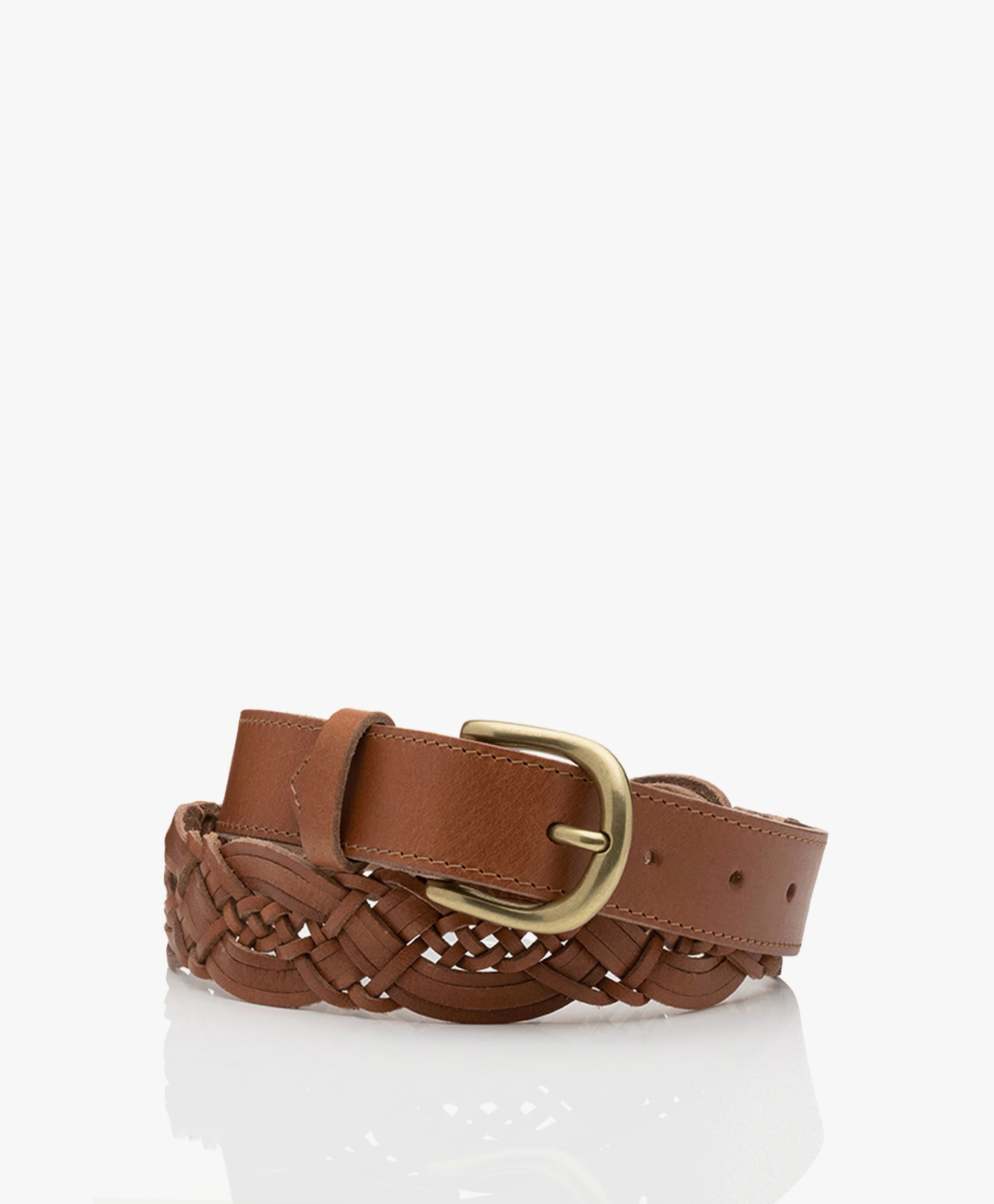 Gevlochten Leren Riem