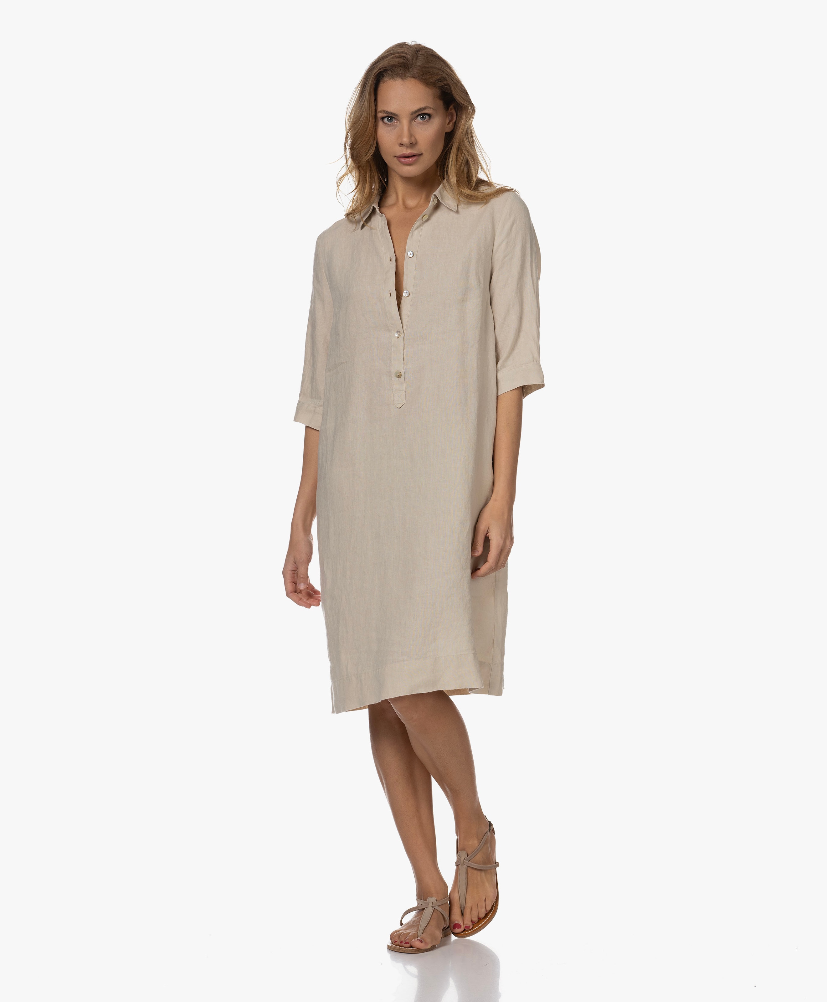 Merle Linnen Blousejurk