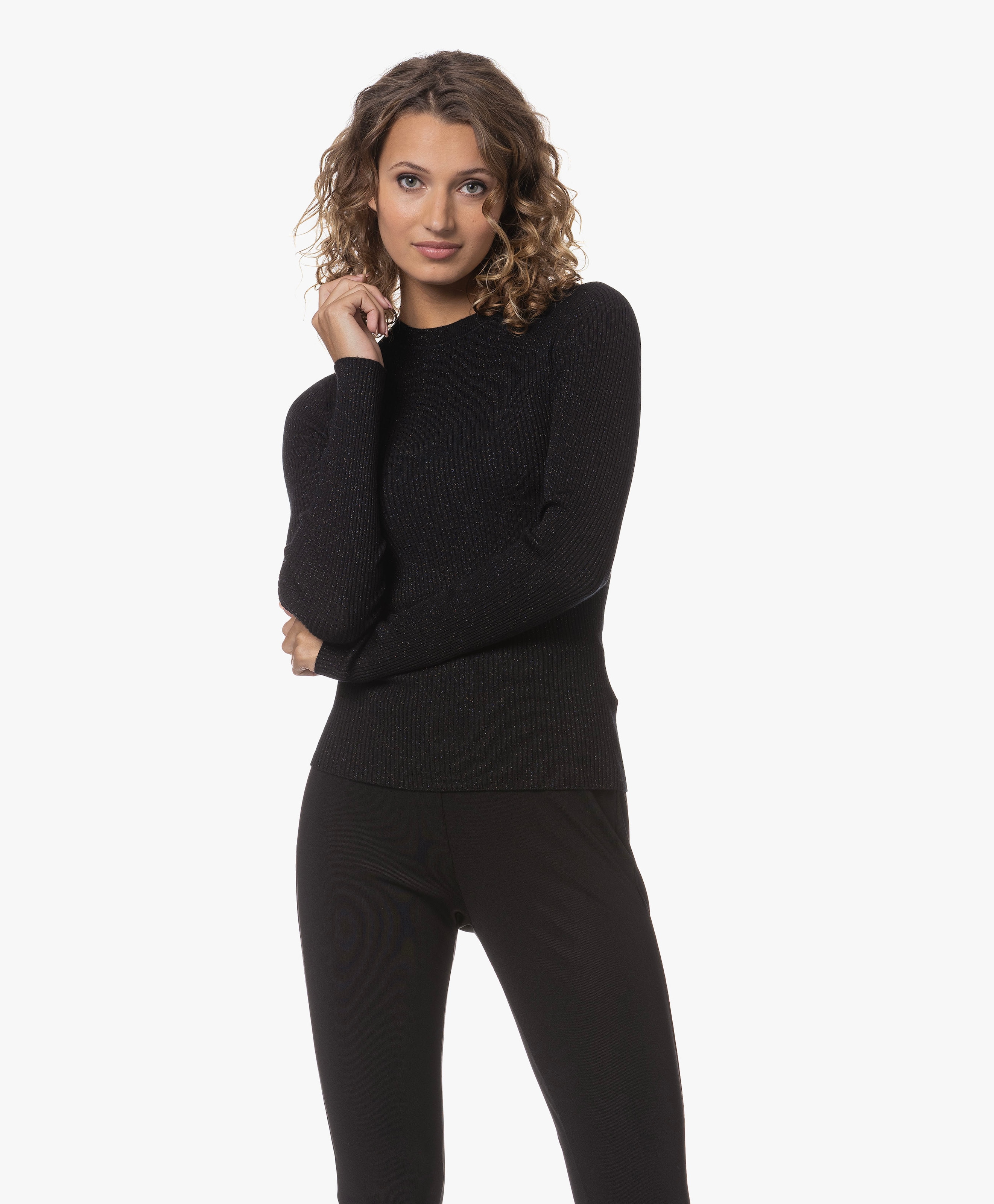 Erma Lurex Rib Trui
