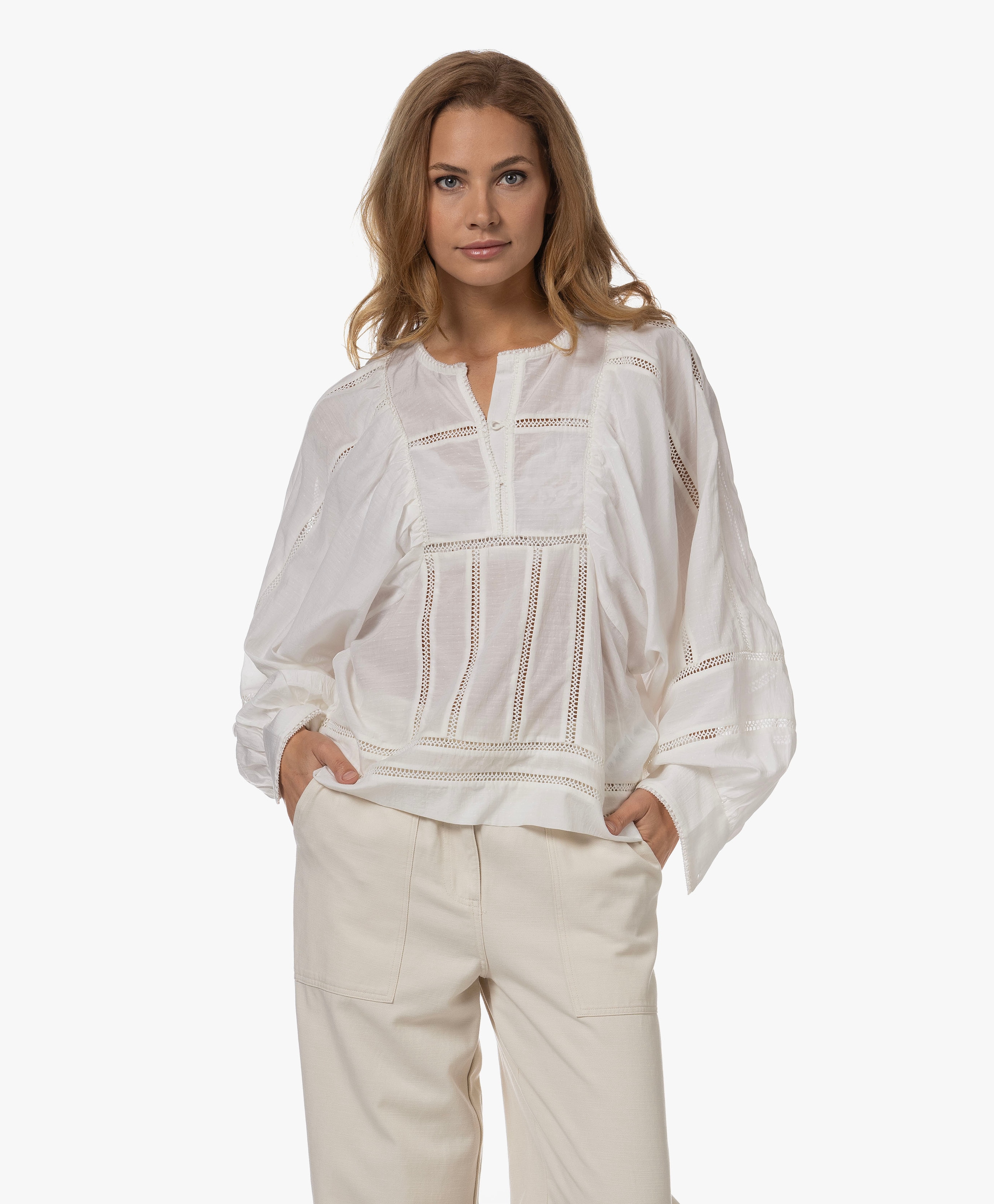 Finetta Blouse met Kanten Details
