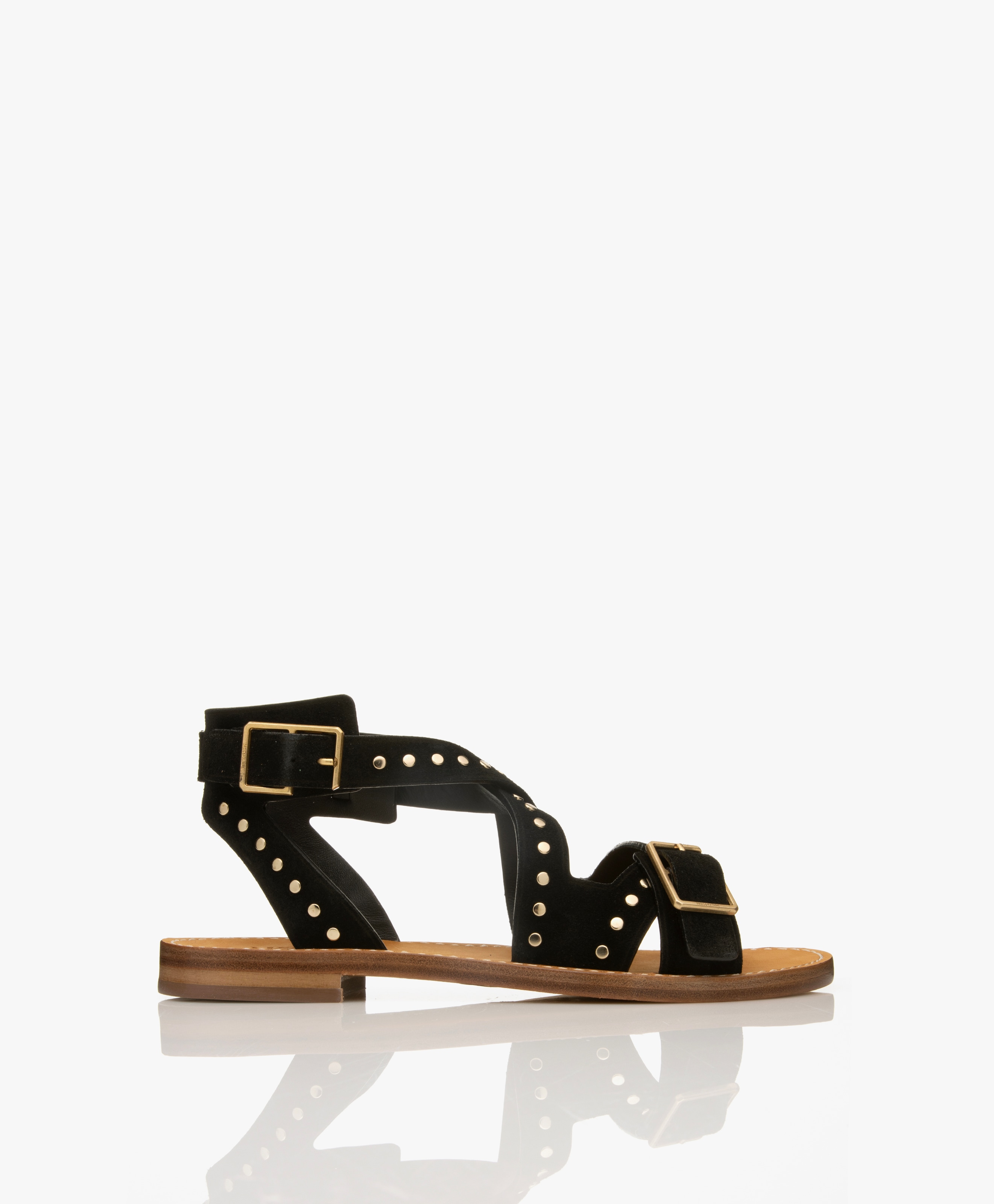 Cecilia Caprese Suede Leather Stud Sandals