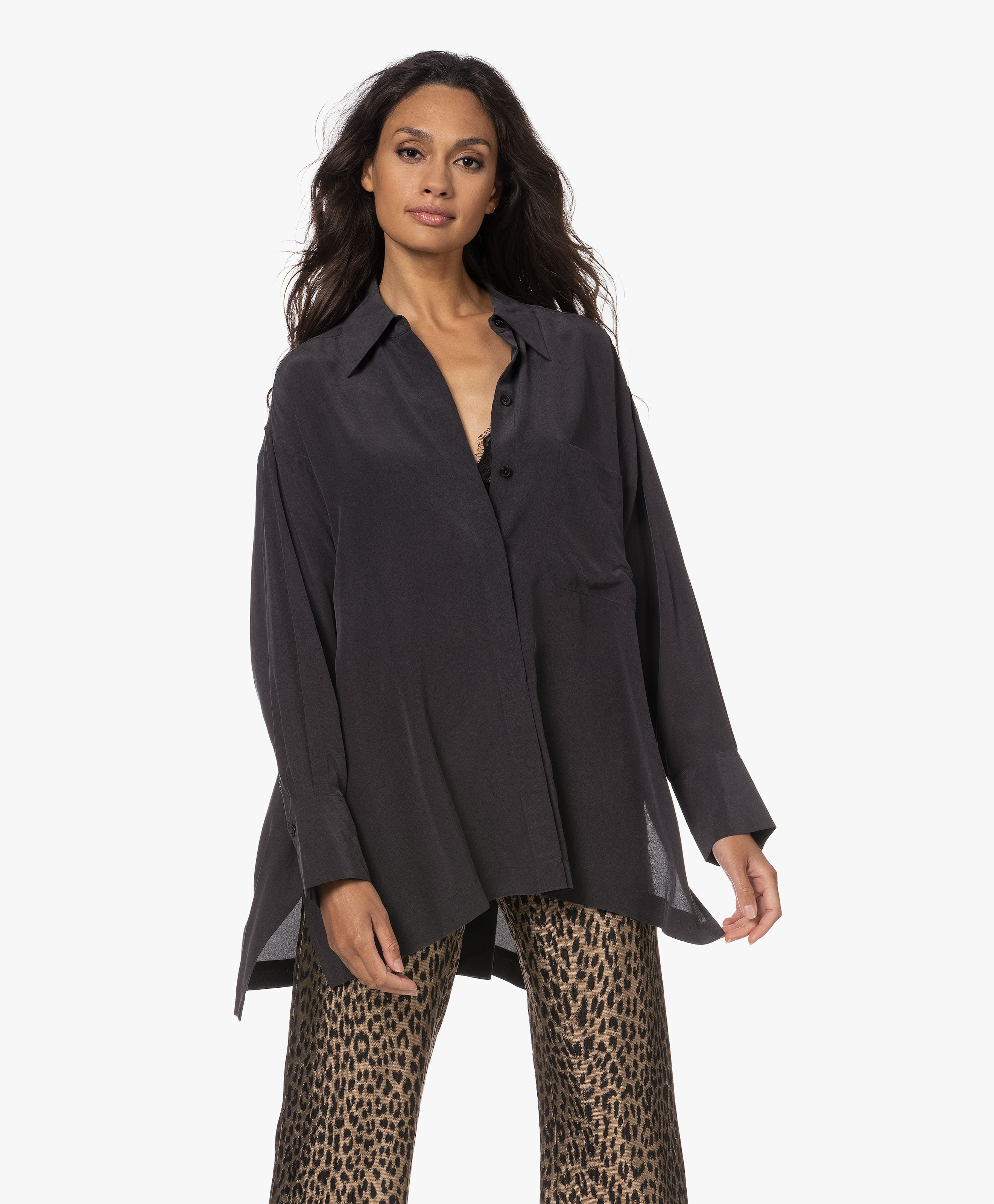 Emile Oversized Zijden Blouse