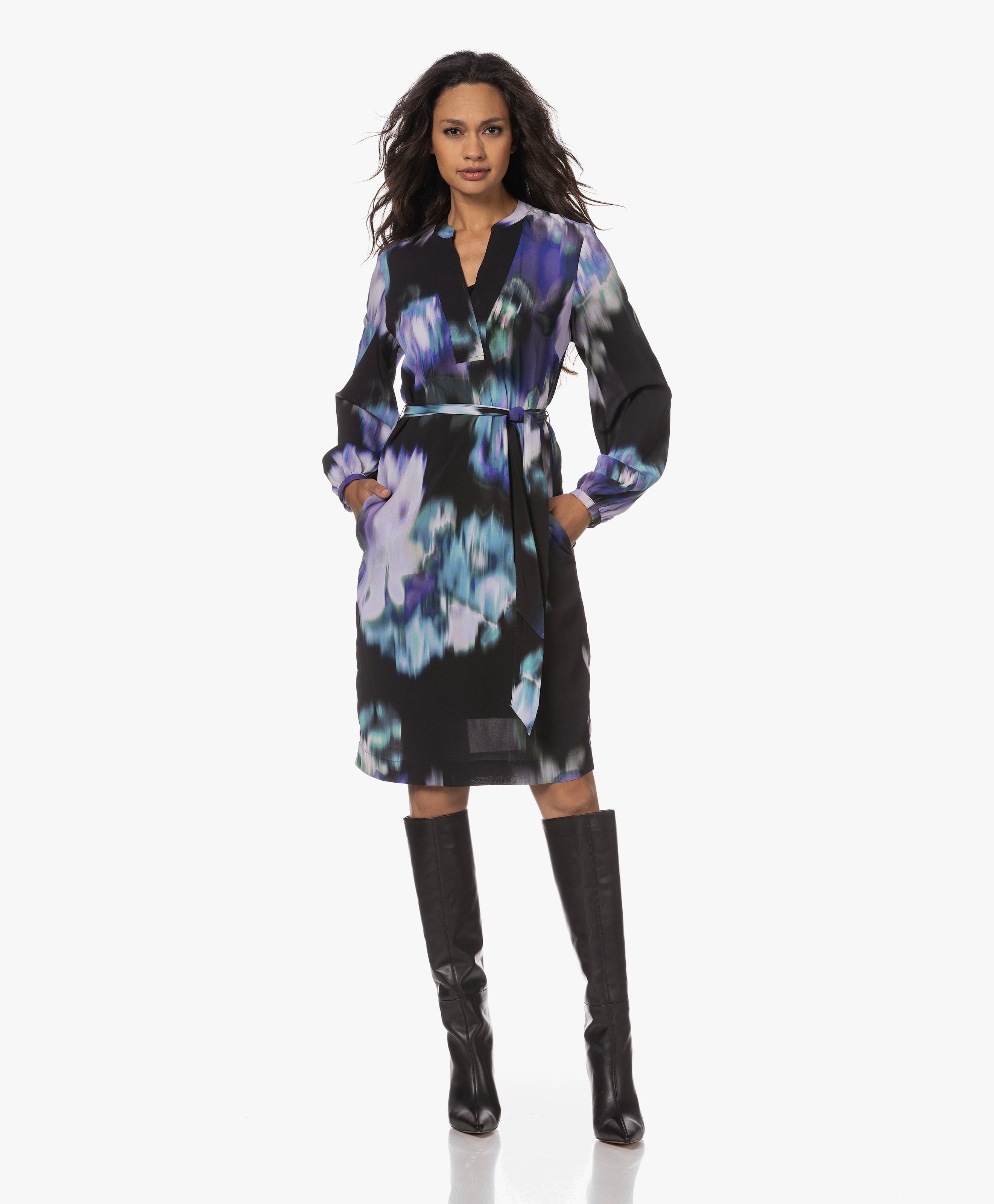 Willy Crêpe Print Jurk
