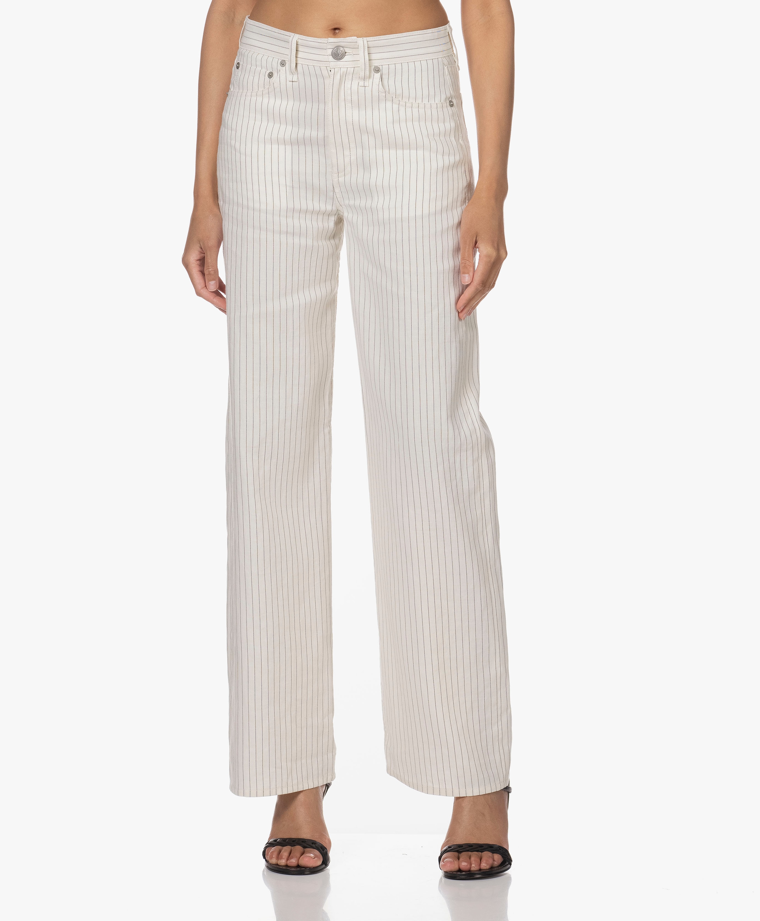 Logan Pinstripe Linen Blend Pants