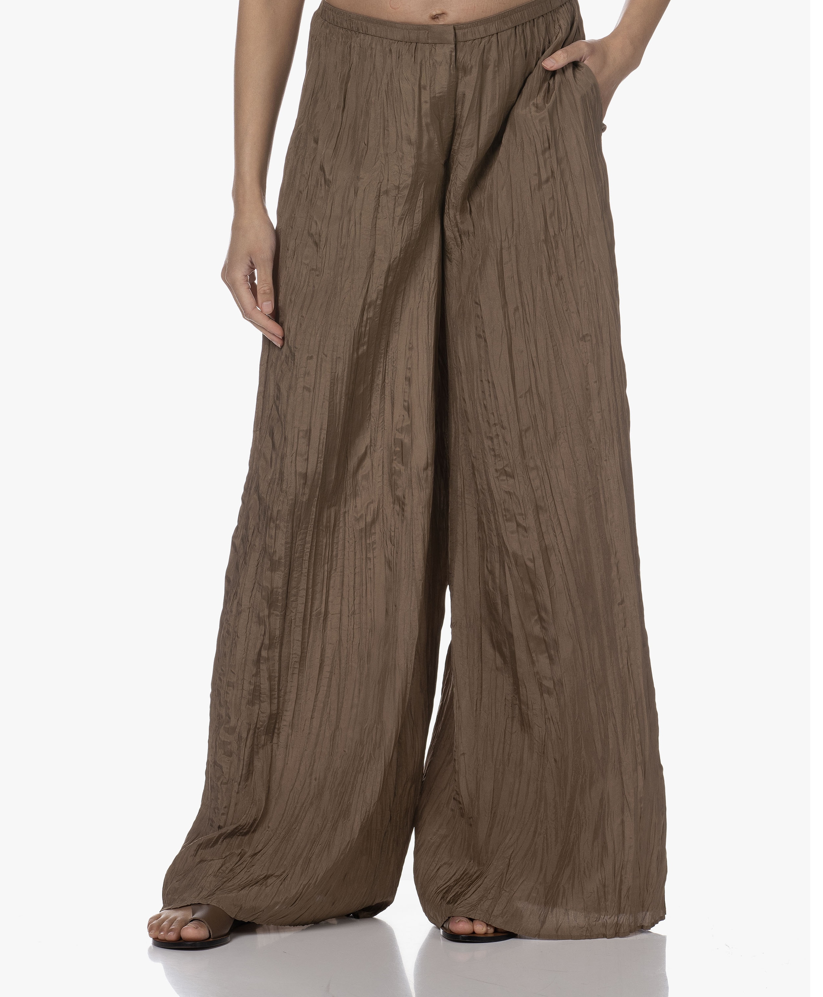 Thoresby Crinkle Habotai Zijden Broek
