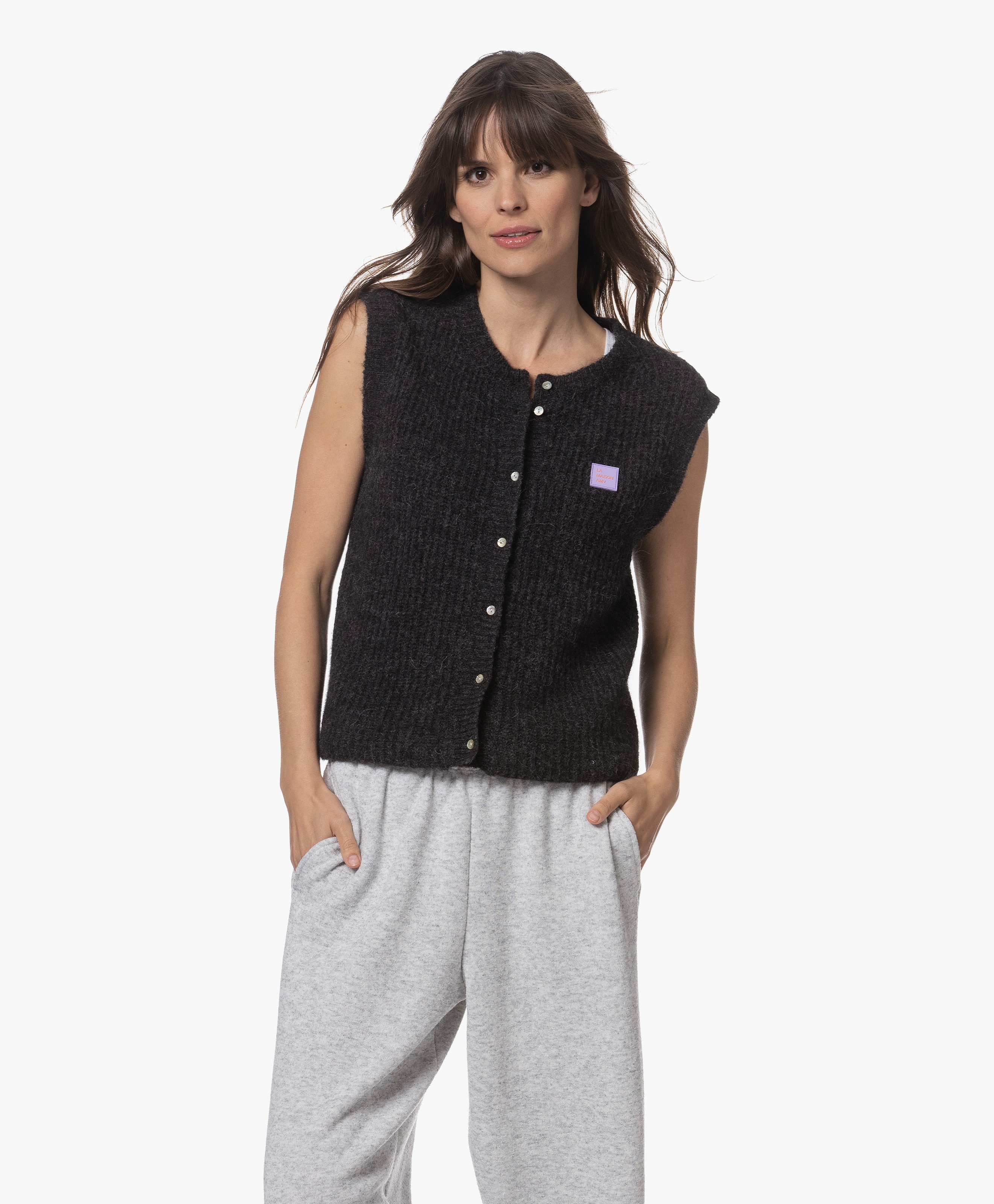 East Sleeveless Cardigan