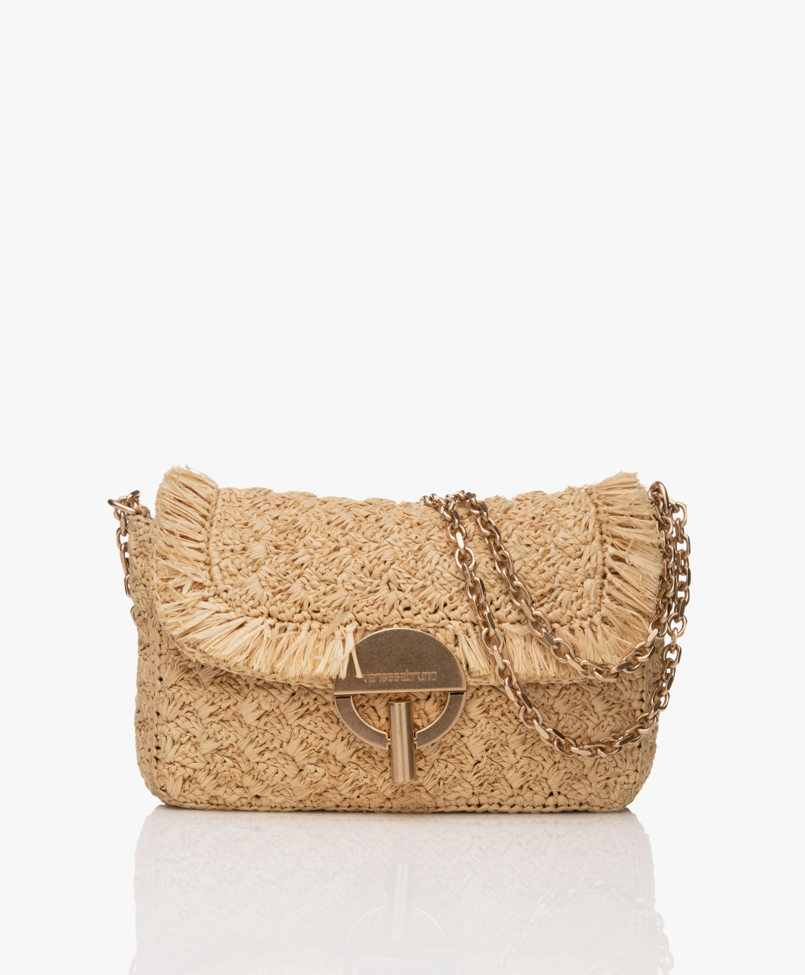 Moon Raffia Schoudertas