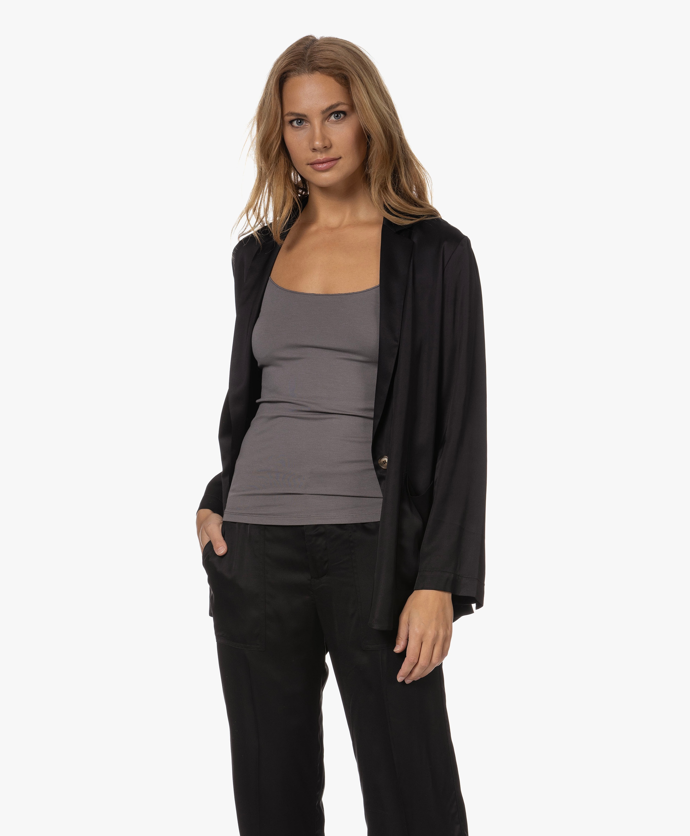 Satijnen Viscose Blazer