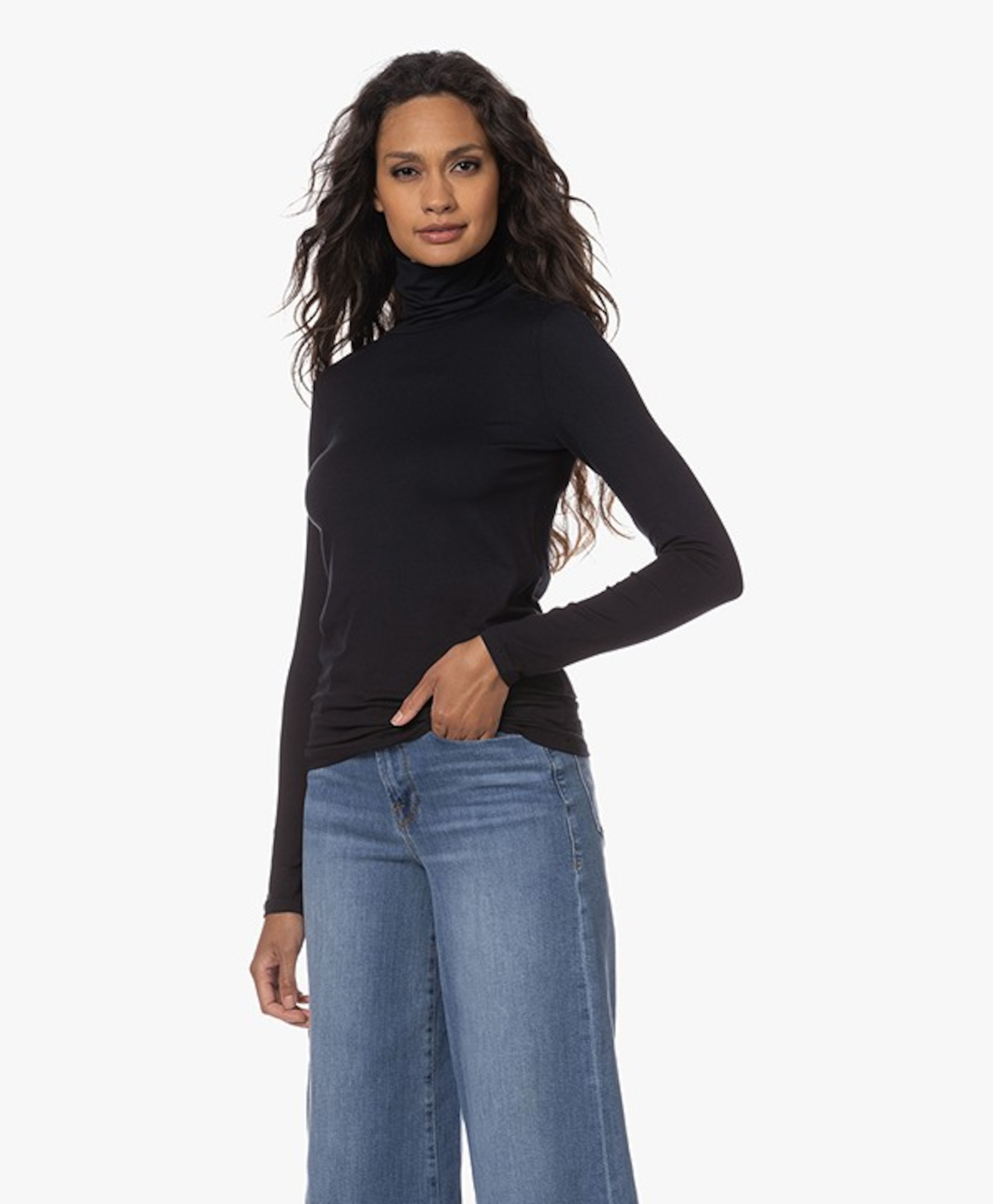 Viscose Soft Touch Jersey Turtleneck