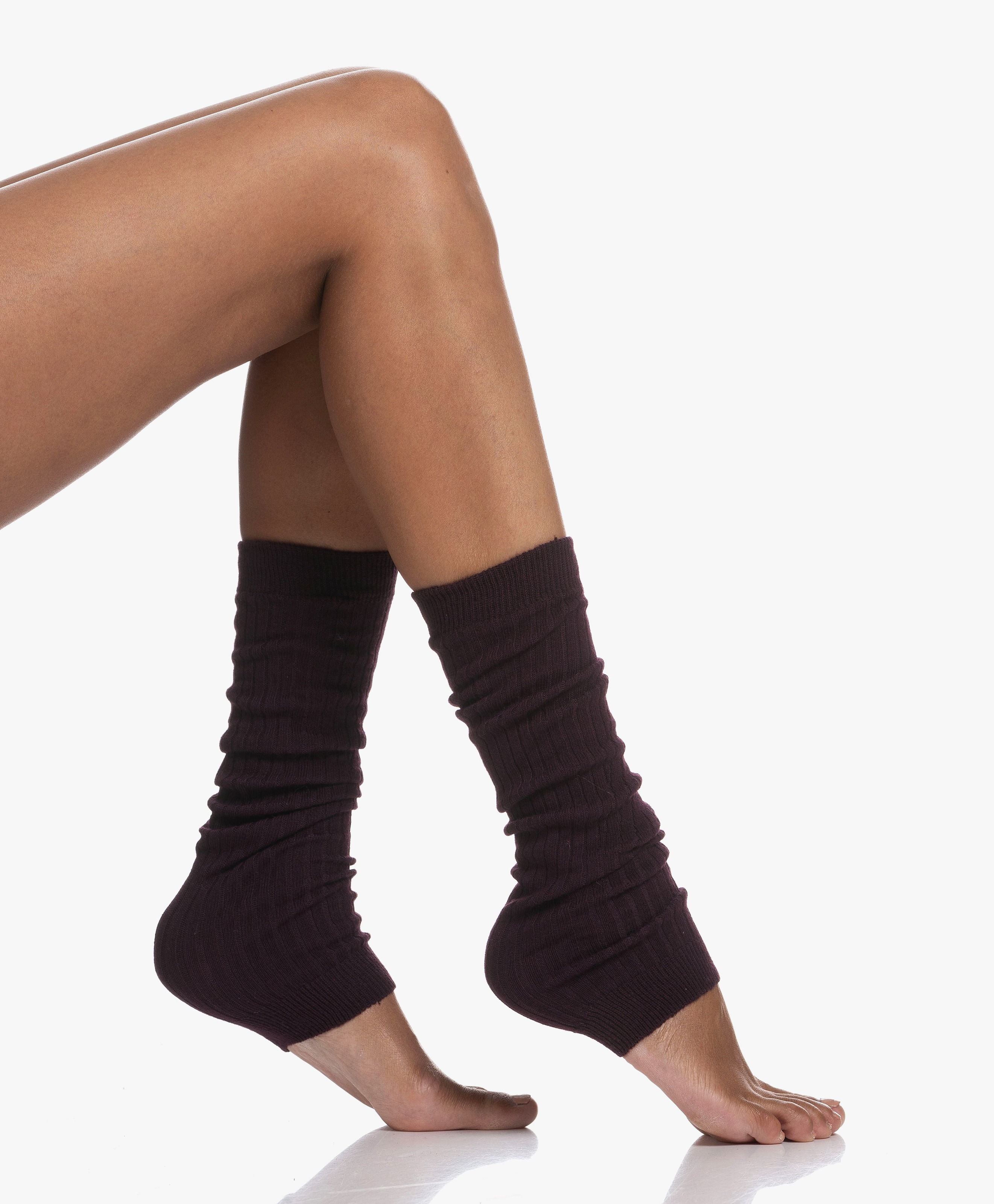 Ribbed Cotton/Wool Blend Legwarmers