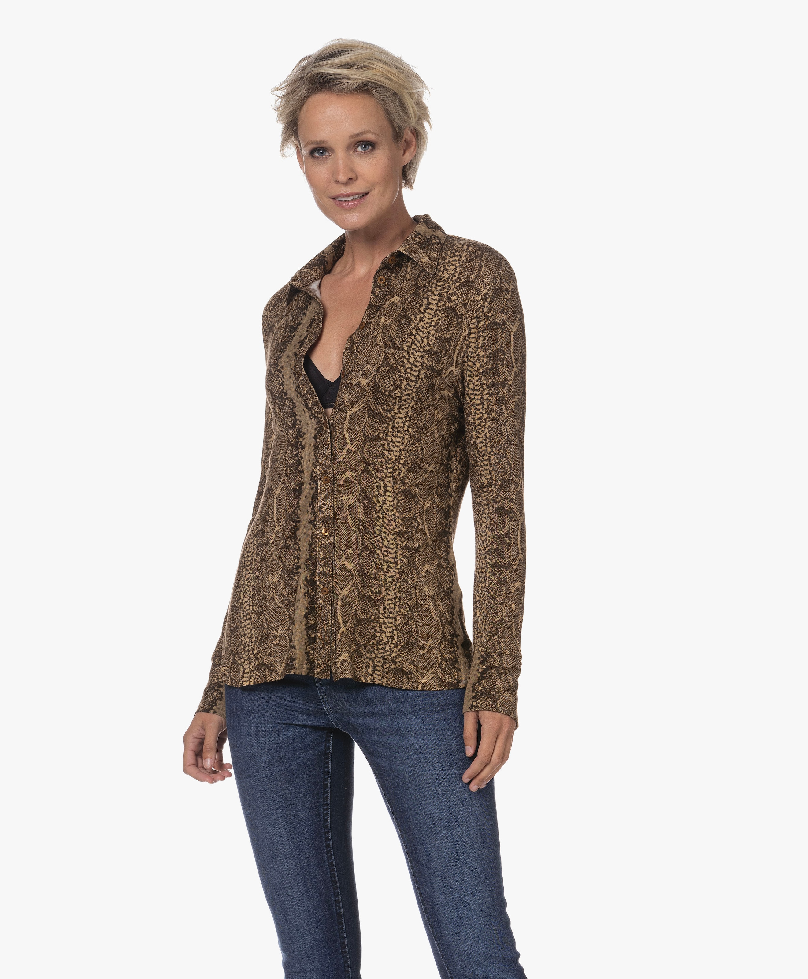 Jersey Slangenprint Blouse