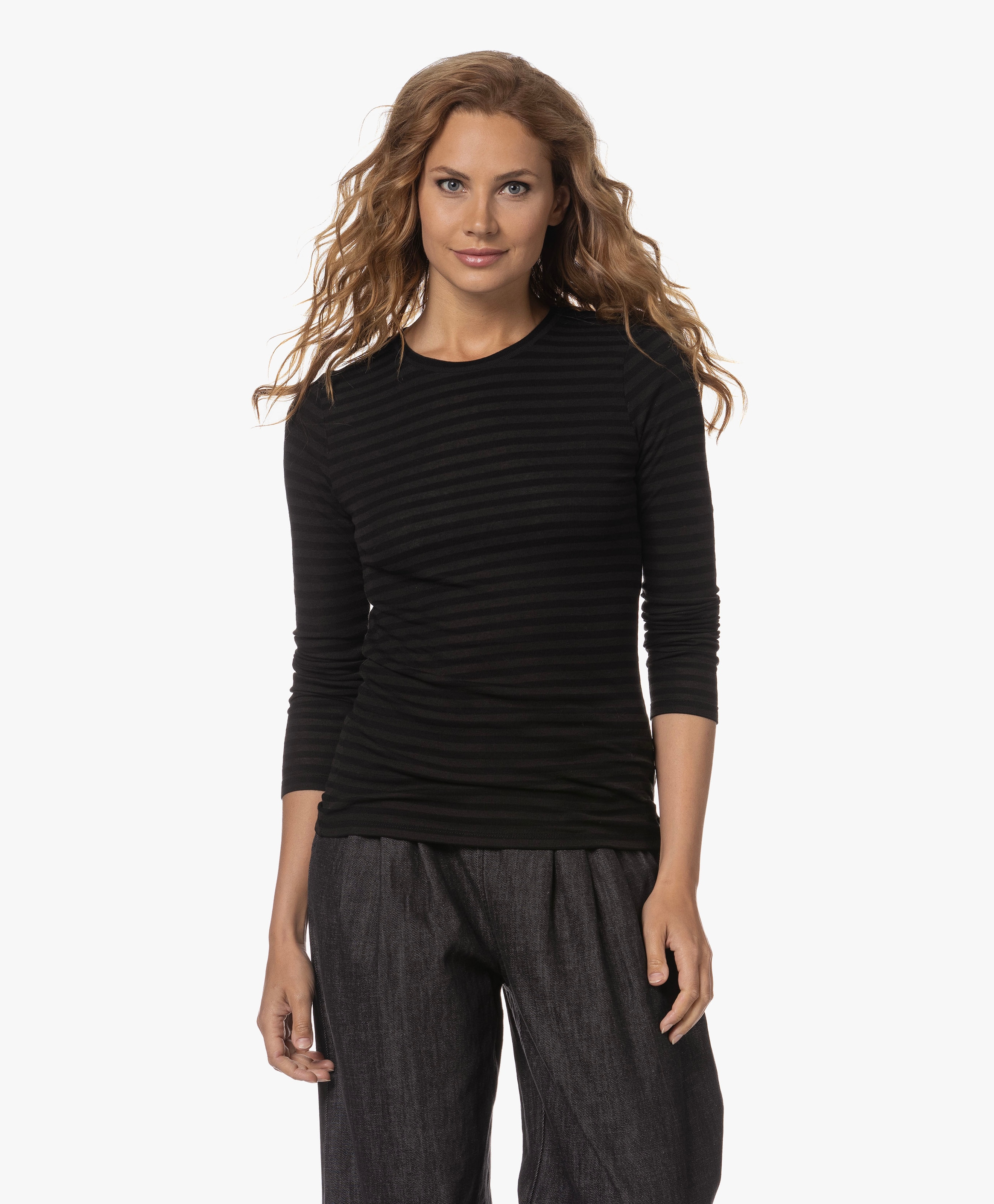 Melange Gestreepte Longsleeve