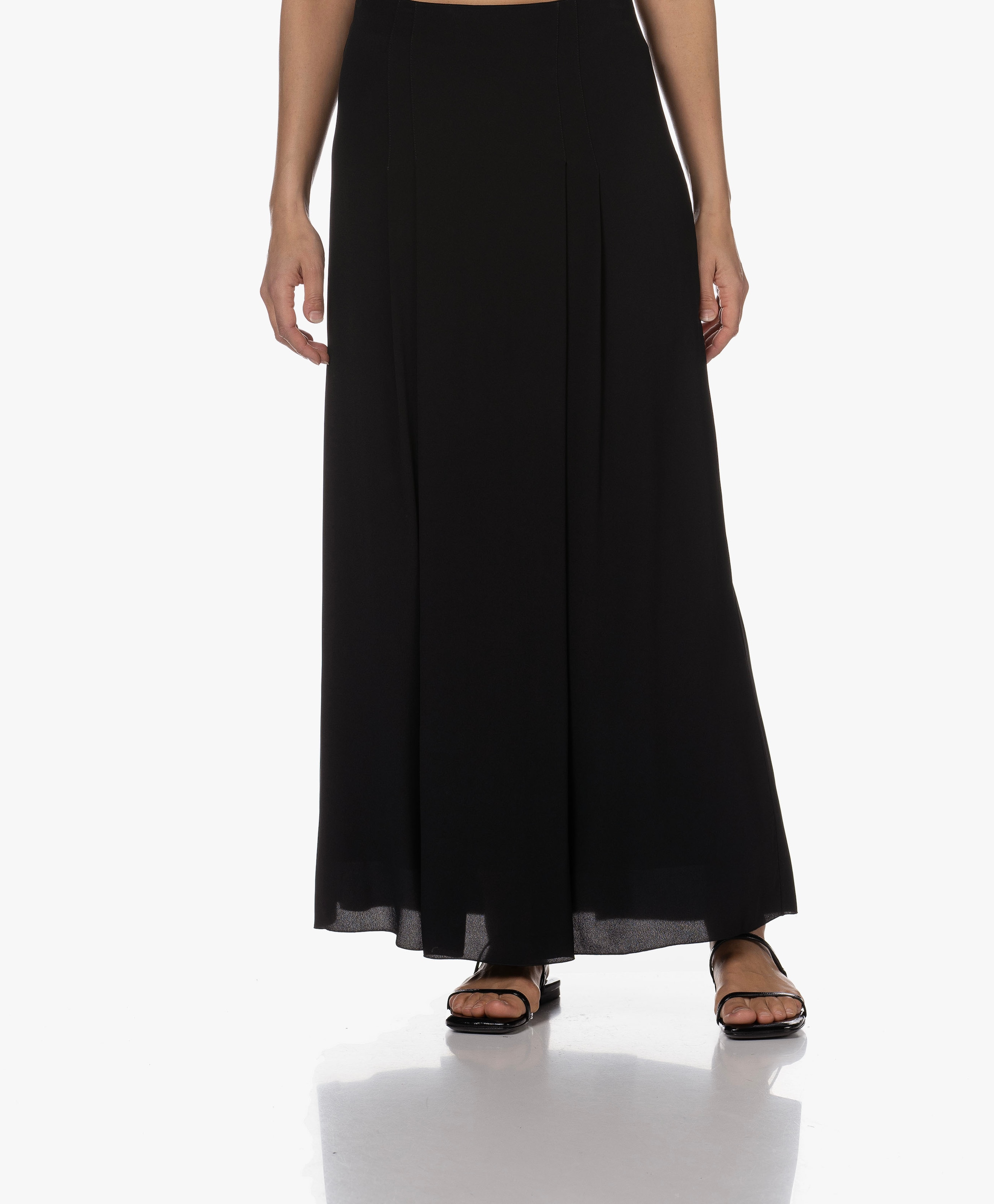 Zijdemix A-lijn Maxi Rok