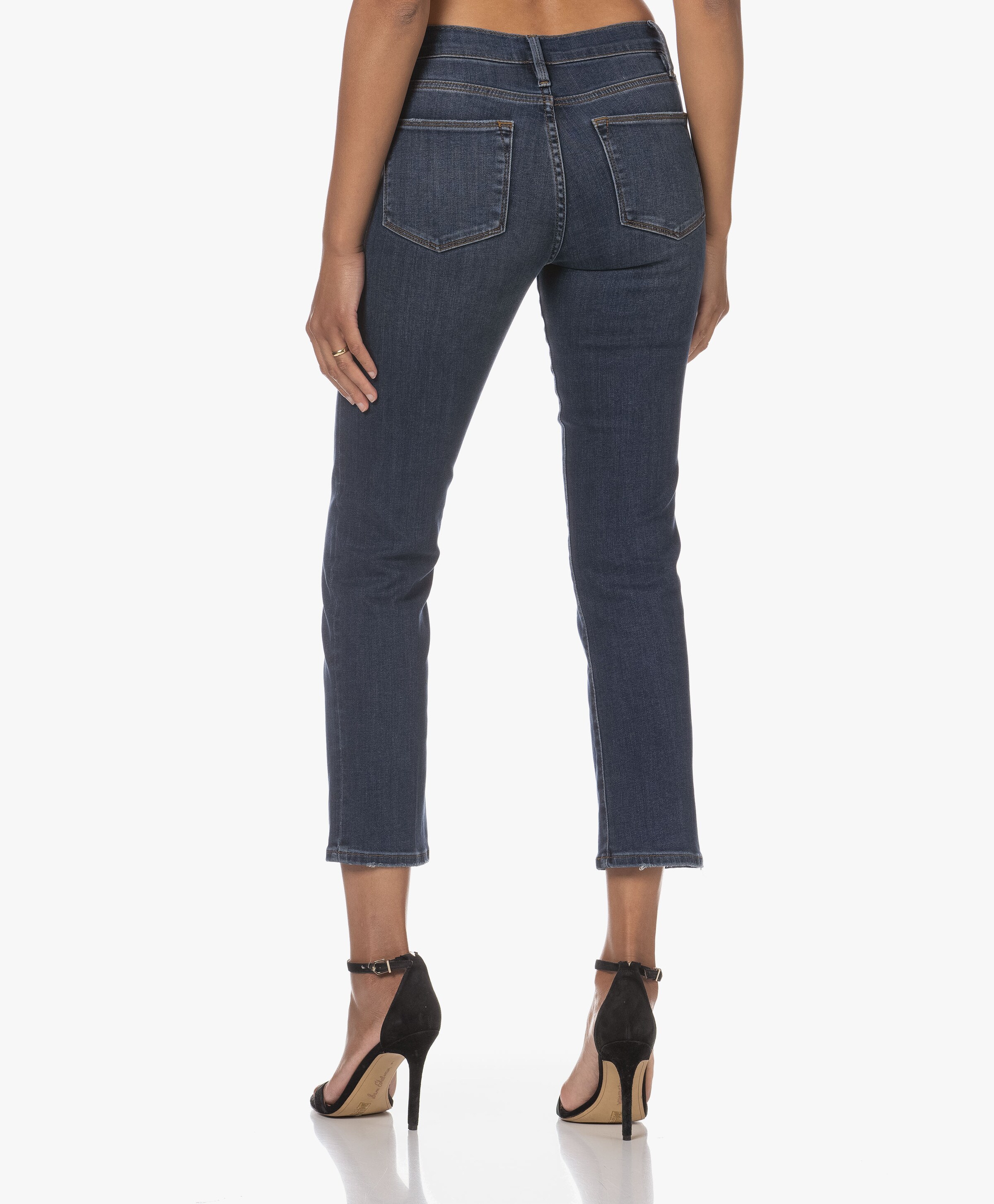 FRAME Le High Raw store Hem Crop Straight Leg Jeans