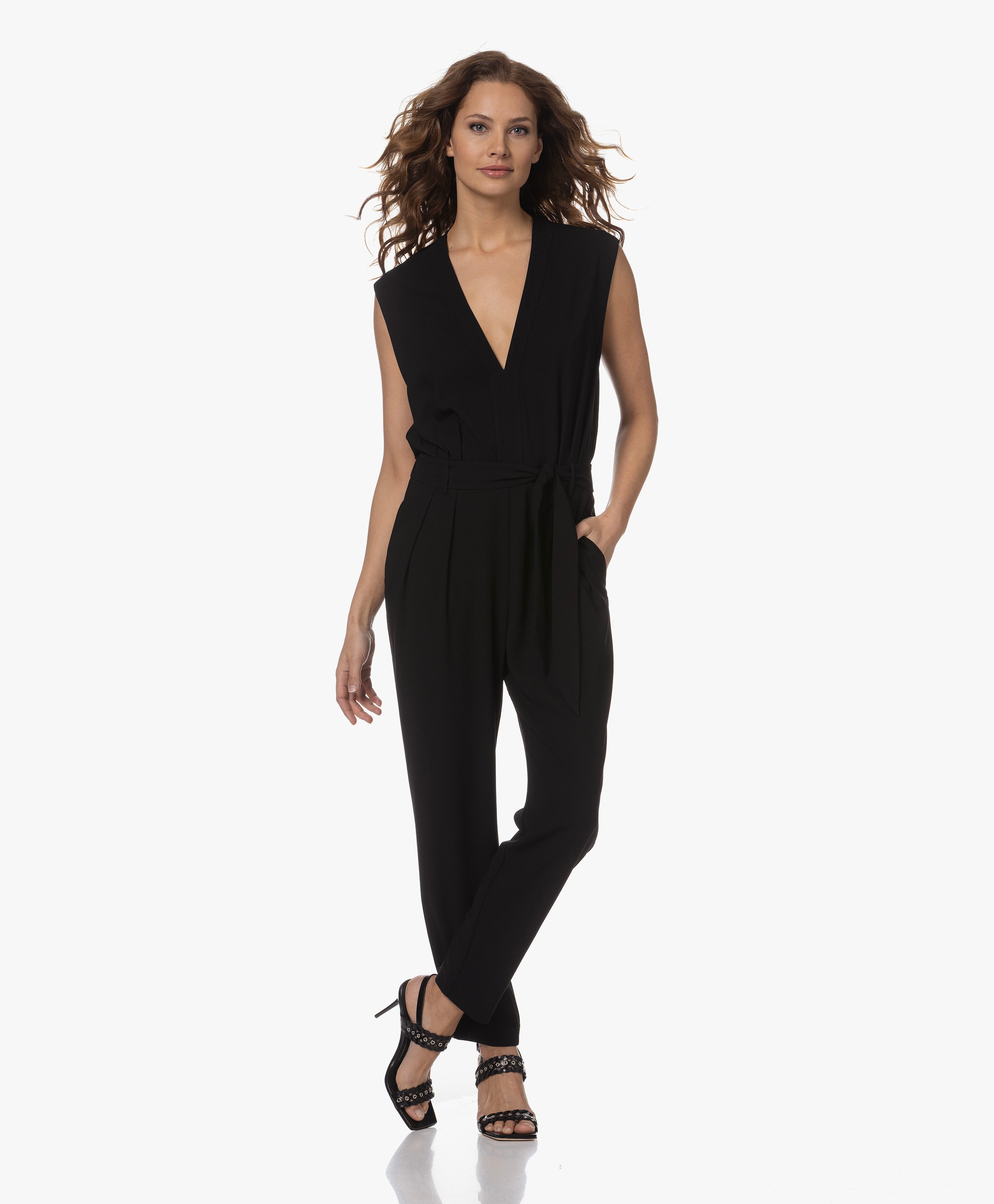 Edama Sleeveless Crepe Jumpsuit