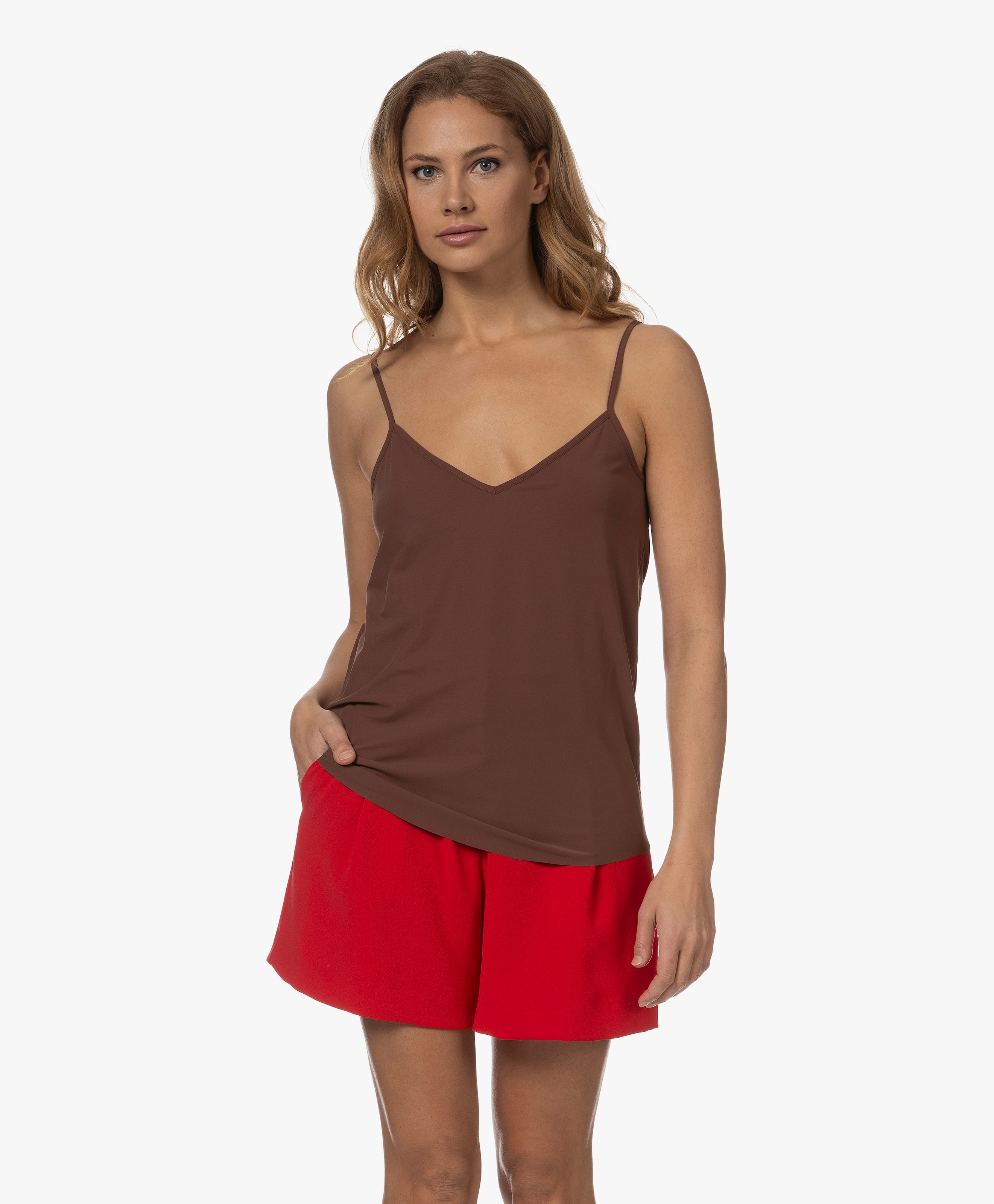 Tanka Travel Jersey Spaghetti Top